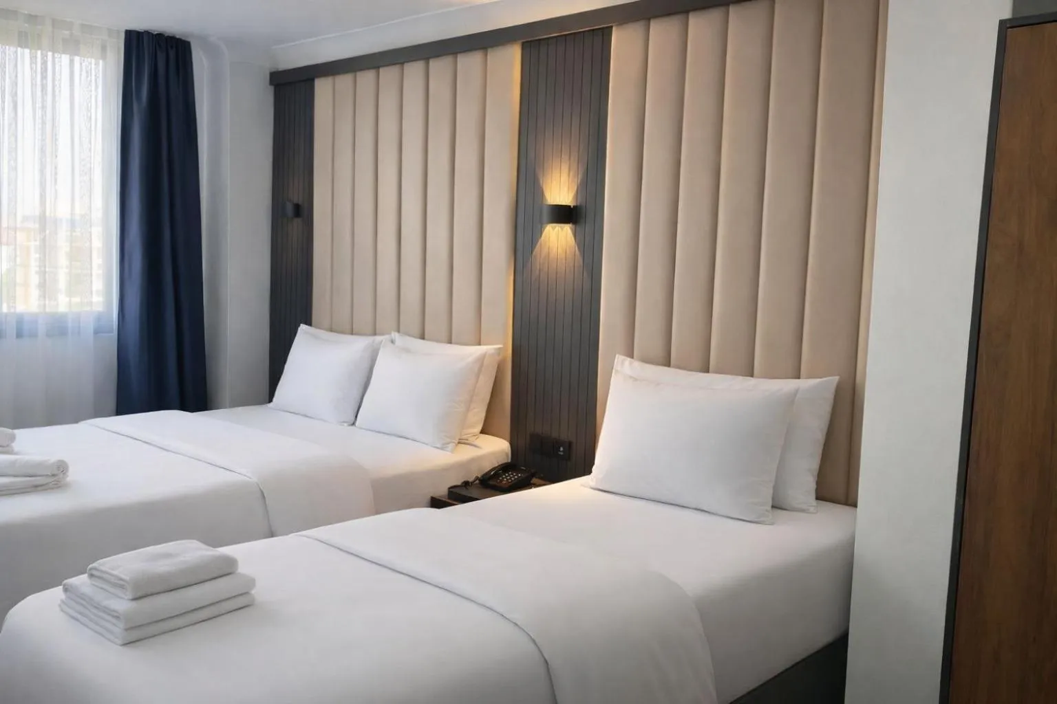 Bed in Shelton Airport Hotel