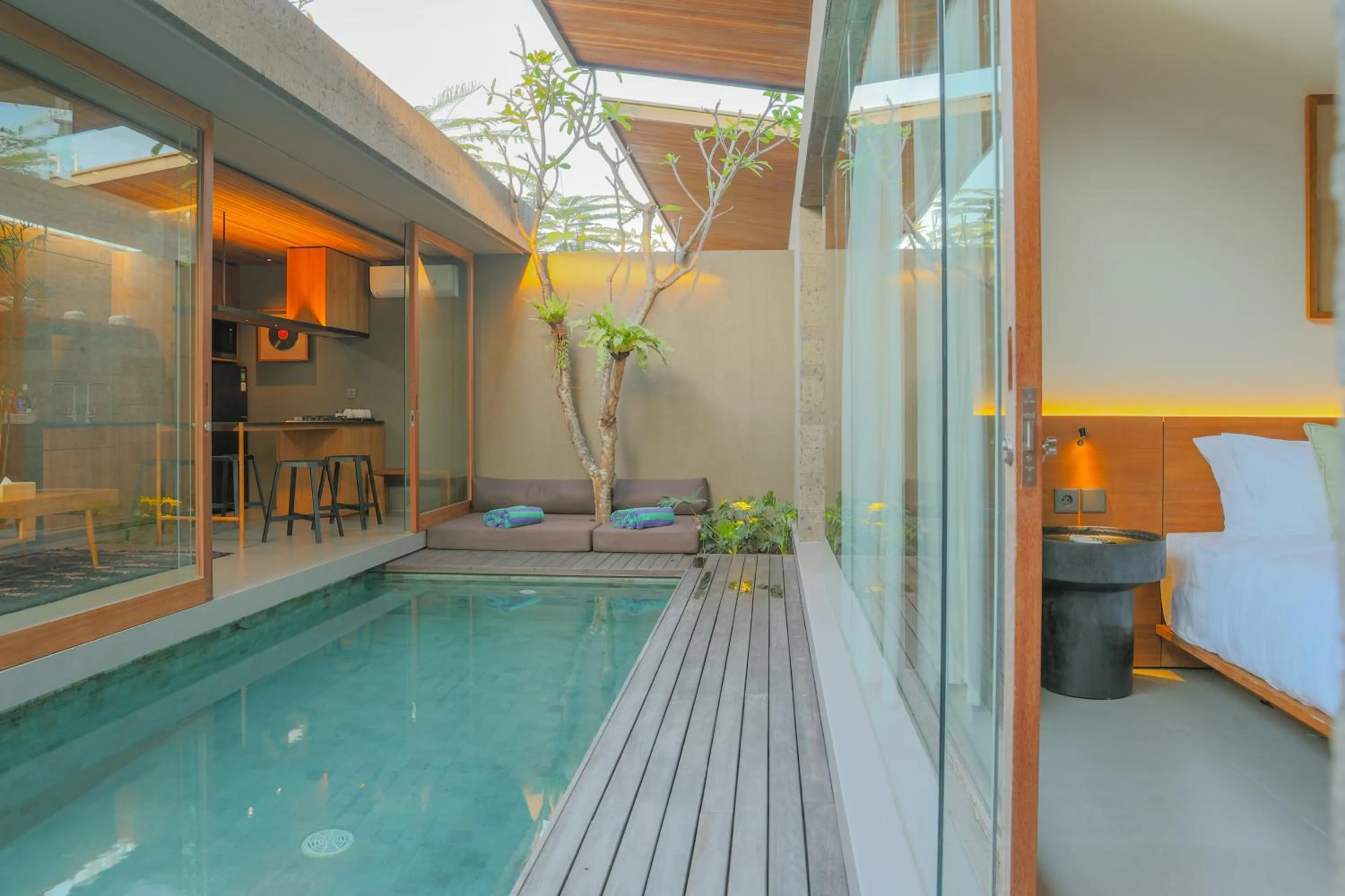 Bedroom in Domisili Villas Canggu Bali by Fays Hospitality