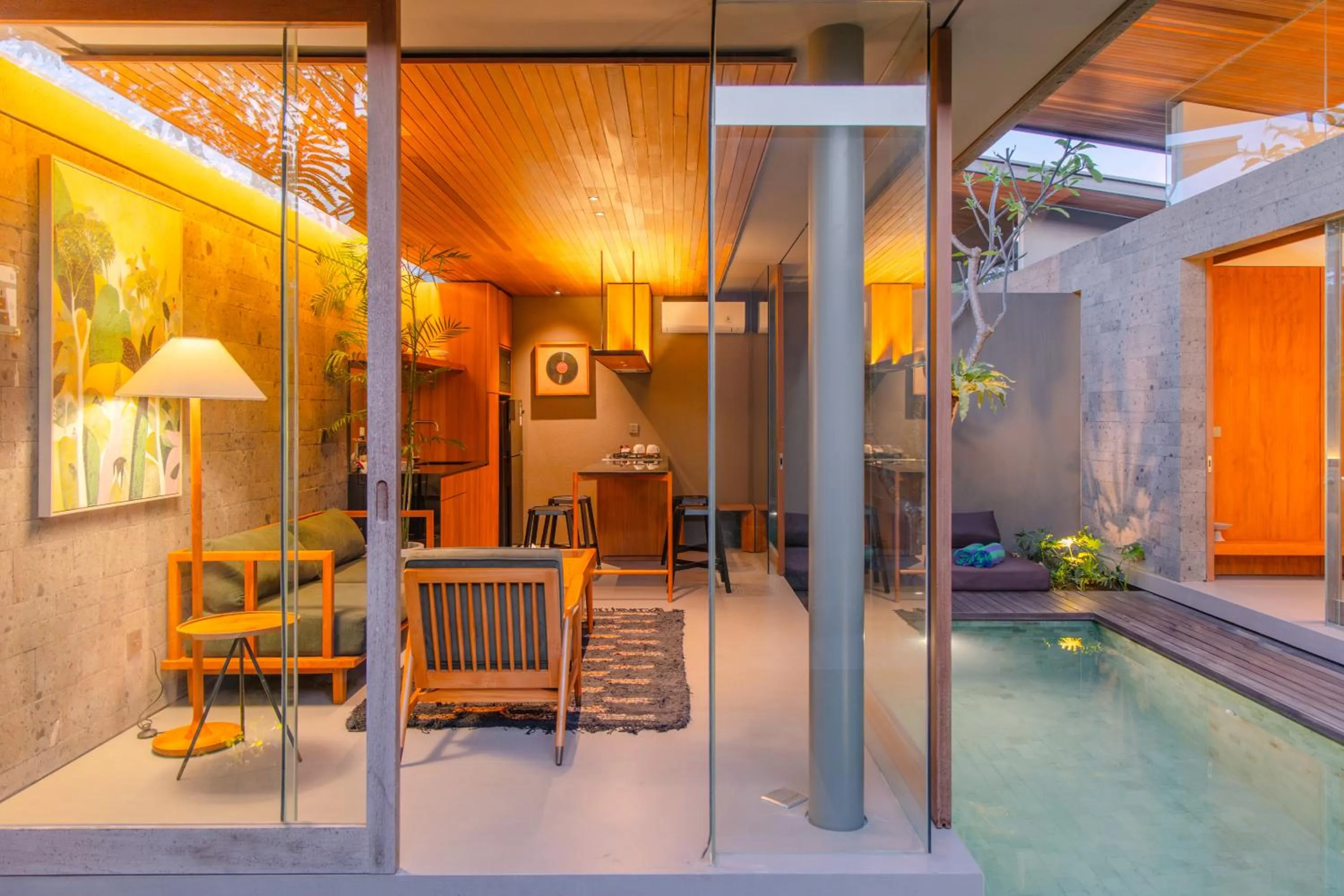 Living room in Domisili Villas Canggu Bali by Fays Hospitality