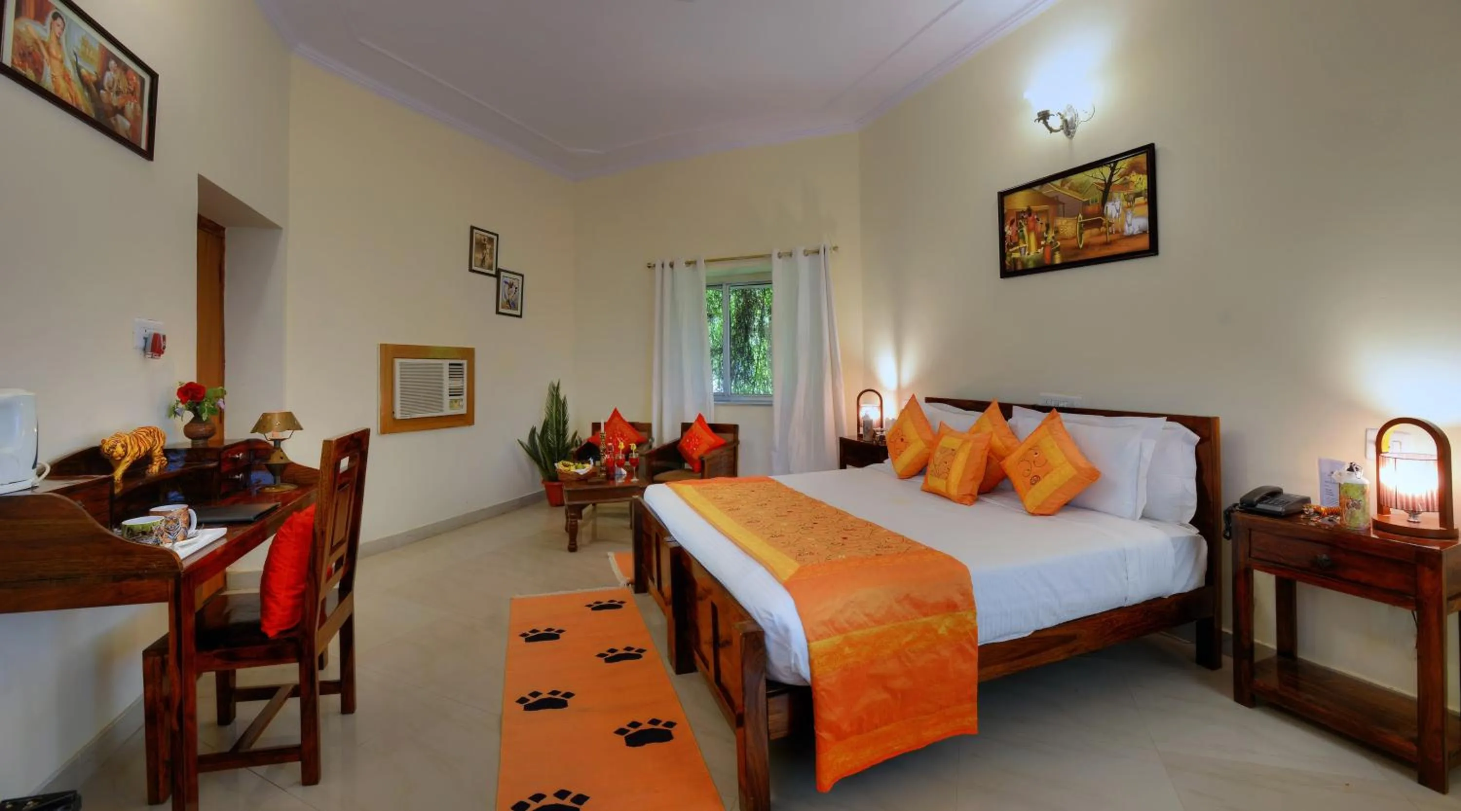 Bed in The Aranya Nature Resort