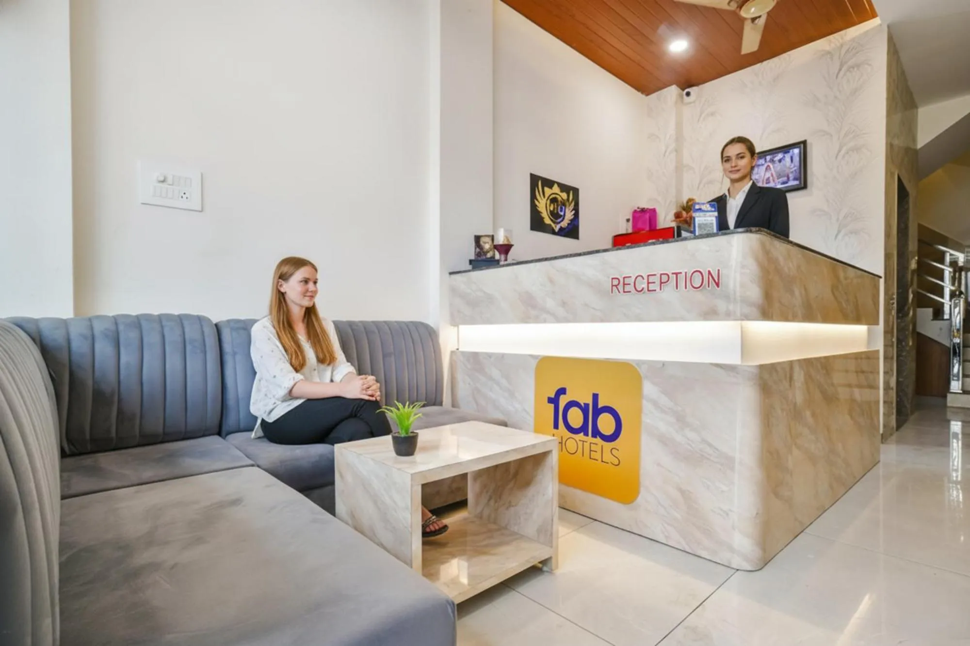 Lobby or reception in FabHotel Woodlark Inn