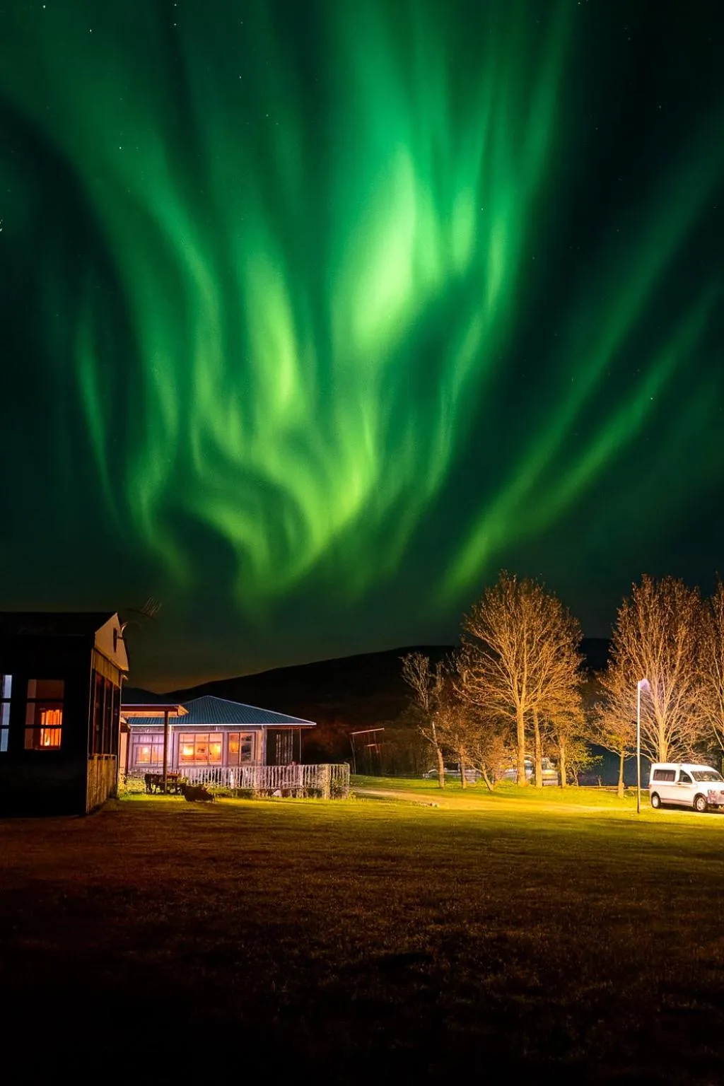 Night in Hotel Brú countryside