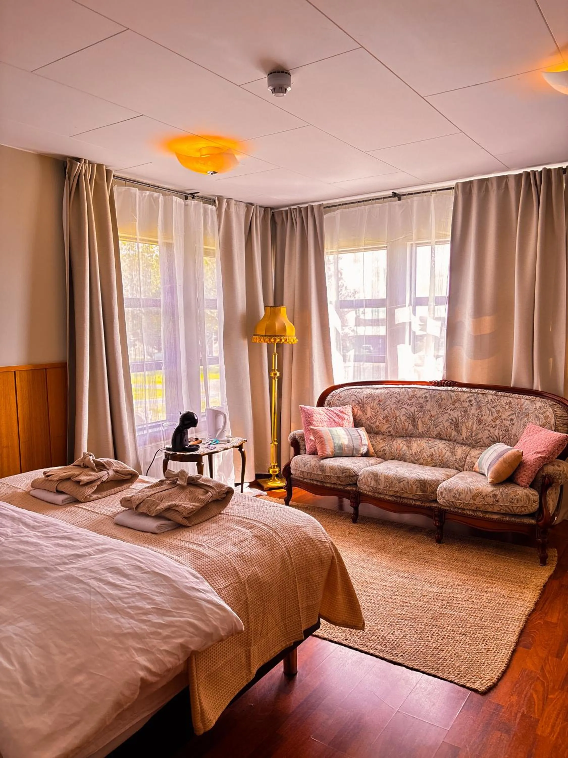 Seating area, Bed in Hotel Brú countryside