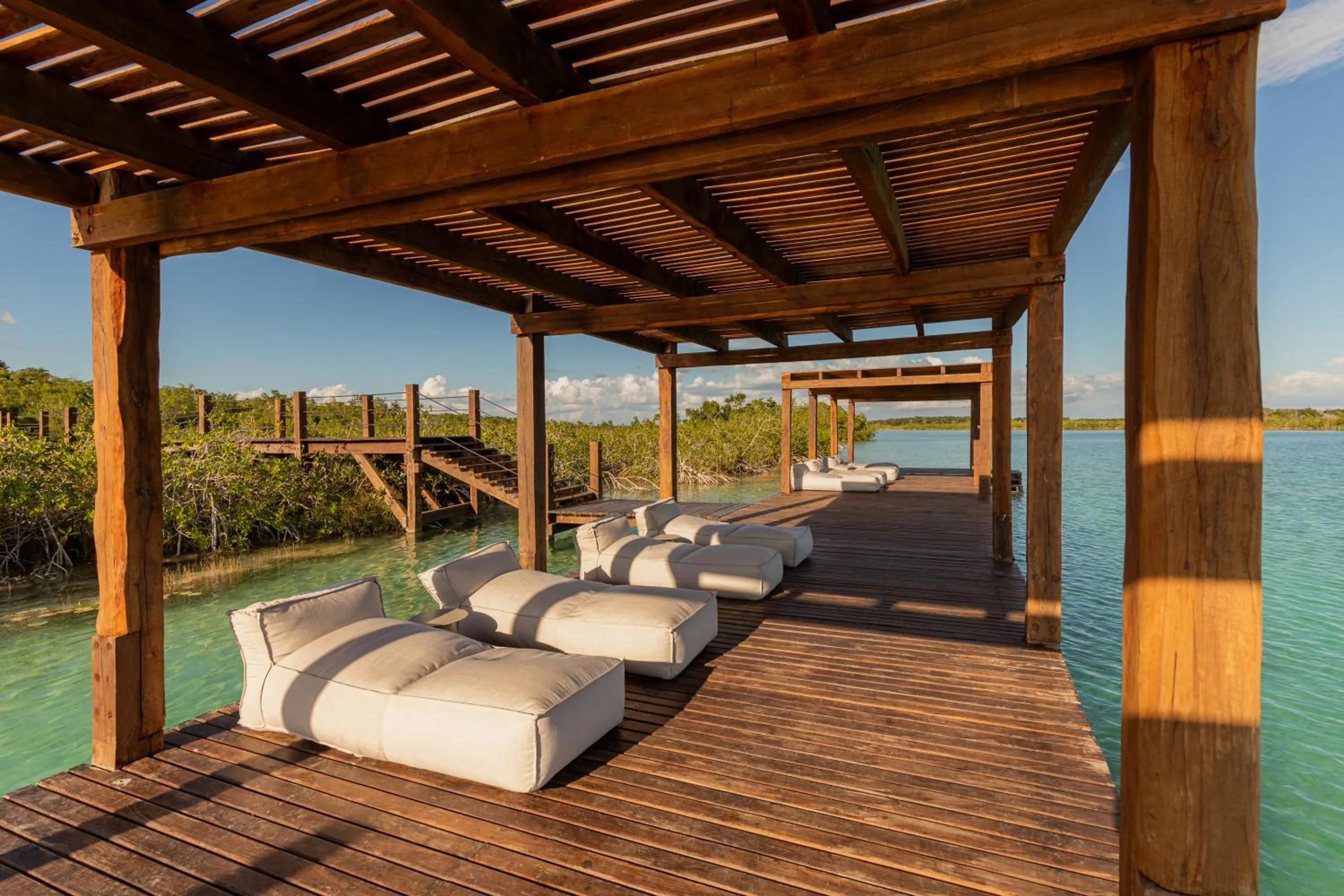 sunbed in Boca de Agua Bacalar