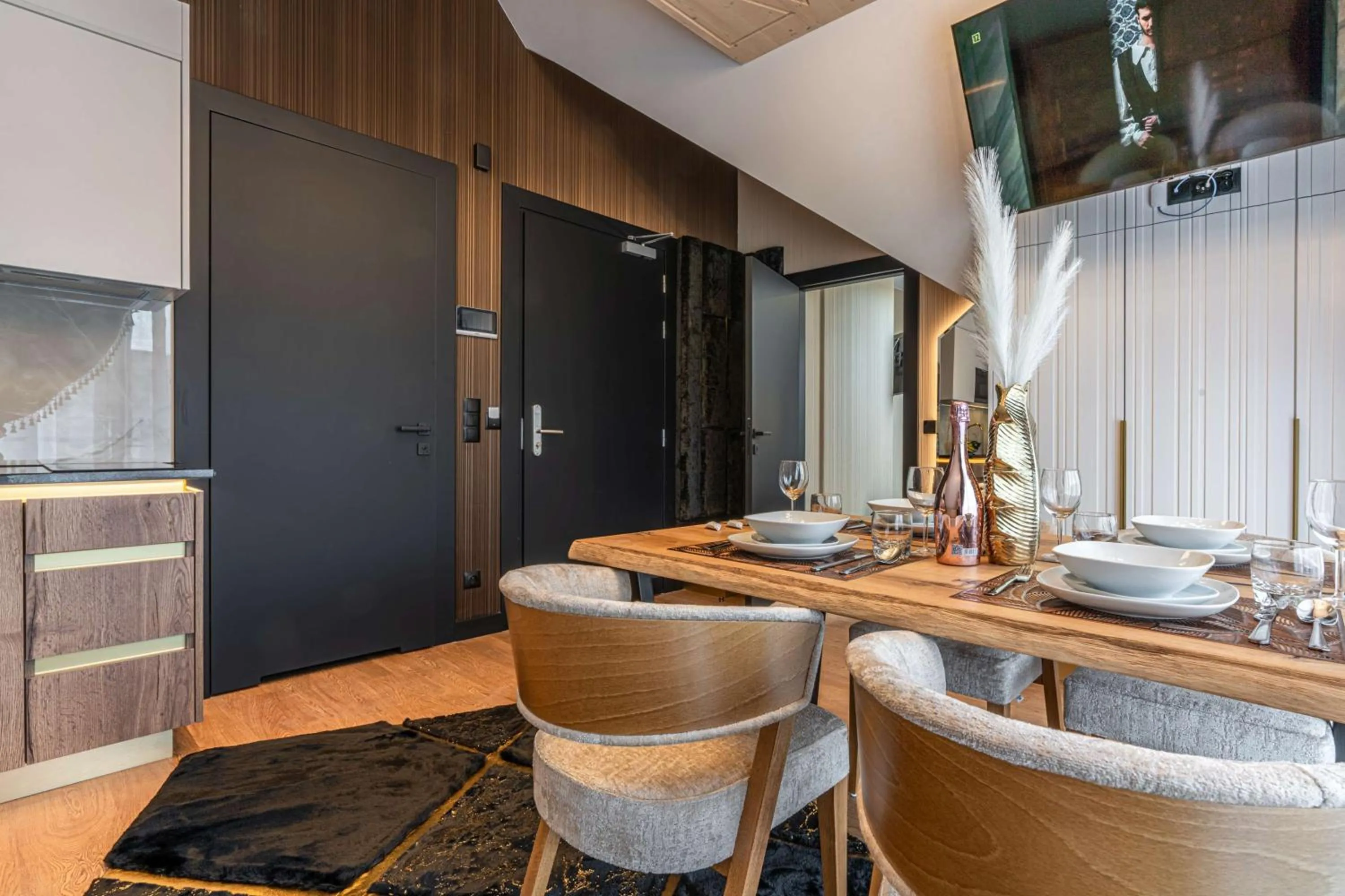 Kitchen or kitchenette in Złota Residence & SPA - 500m od Krupówek