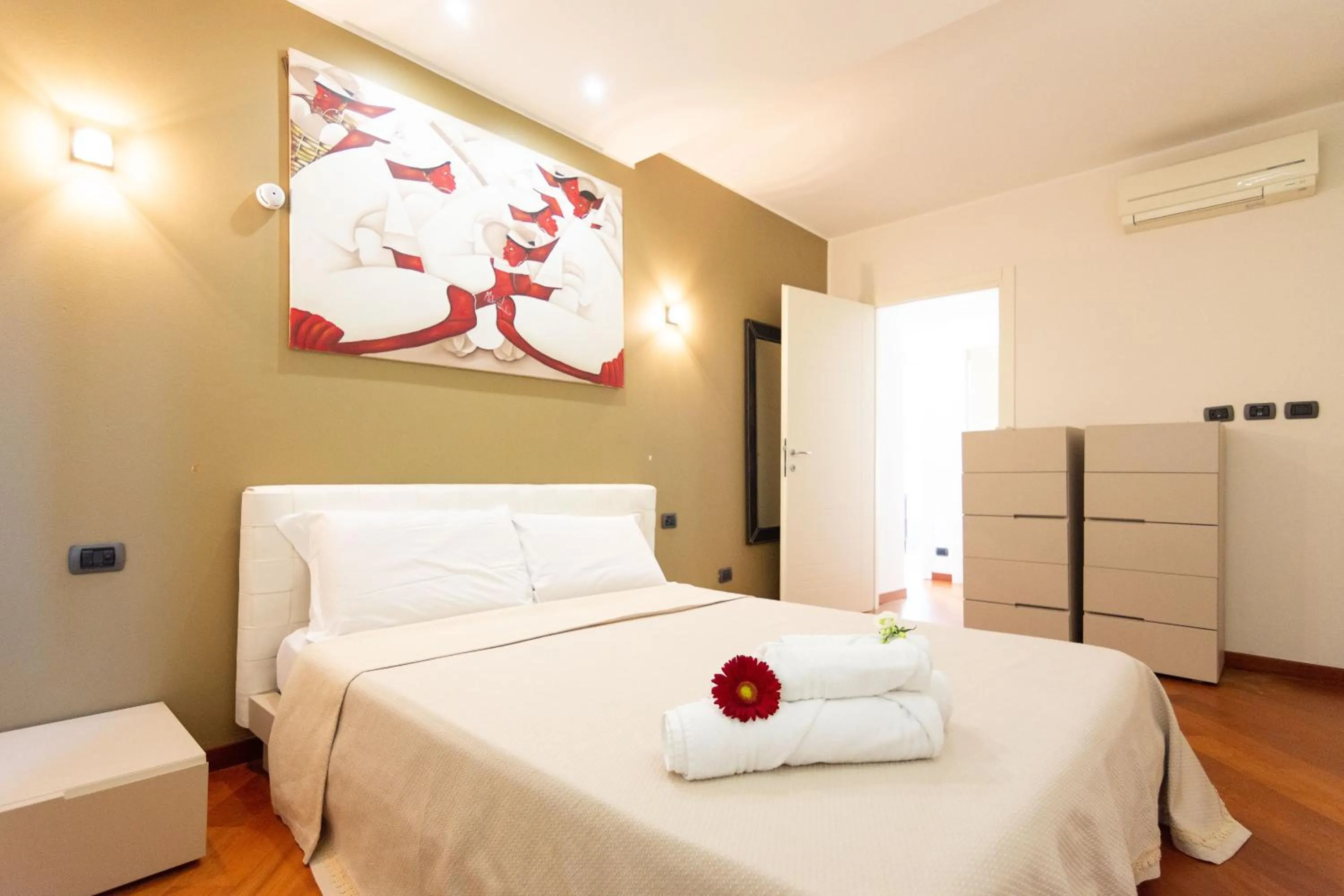 Bedroom, Bed in Assago amazing flat