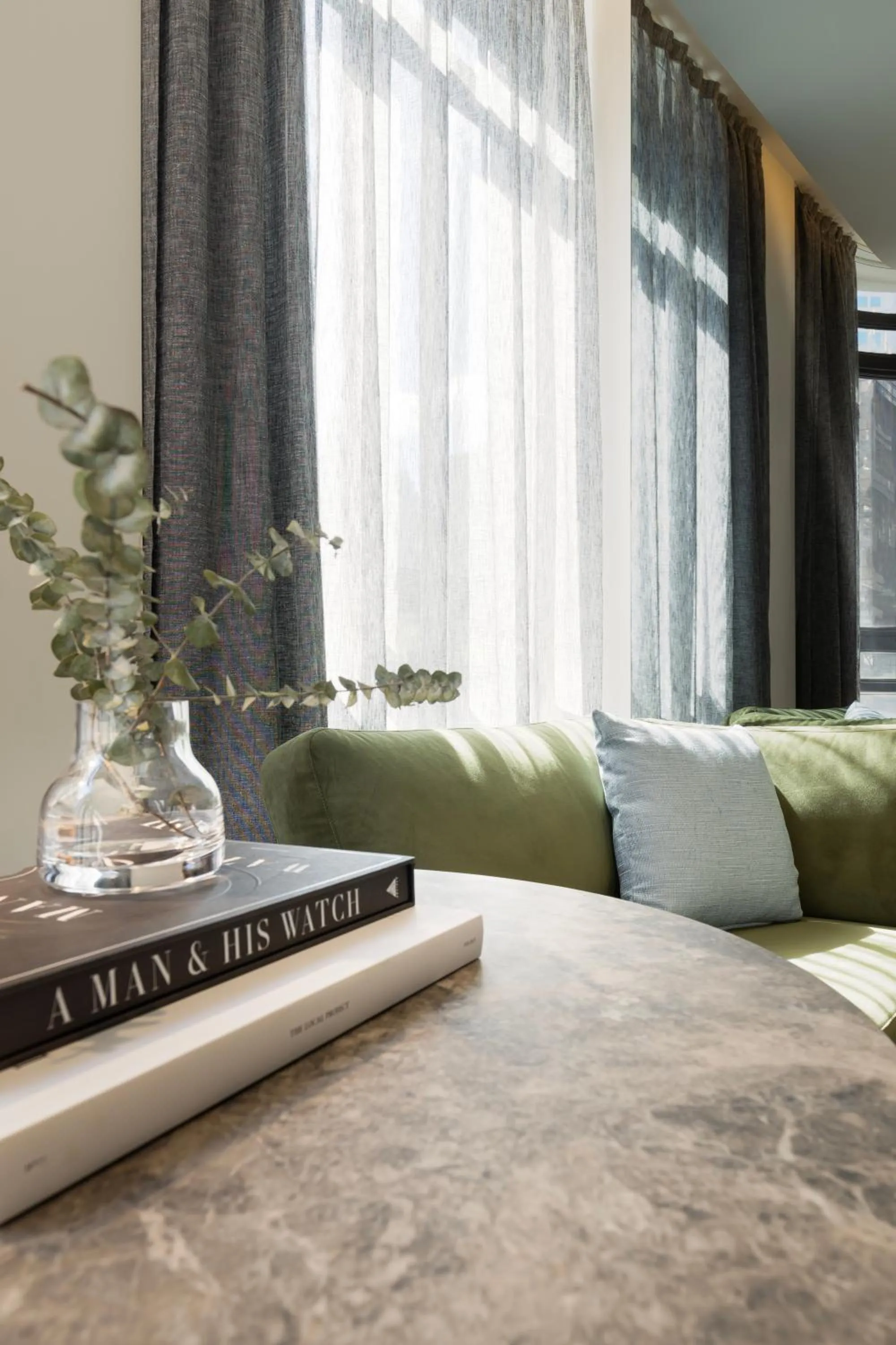 Living room in The Howey