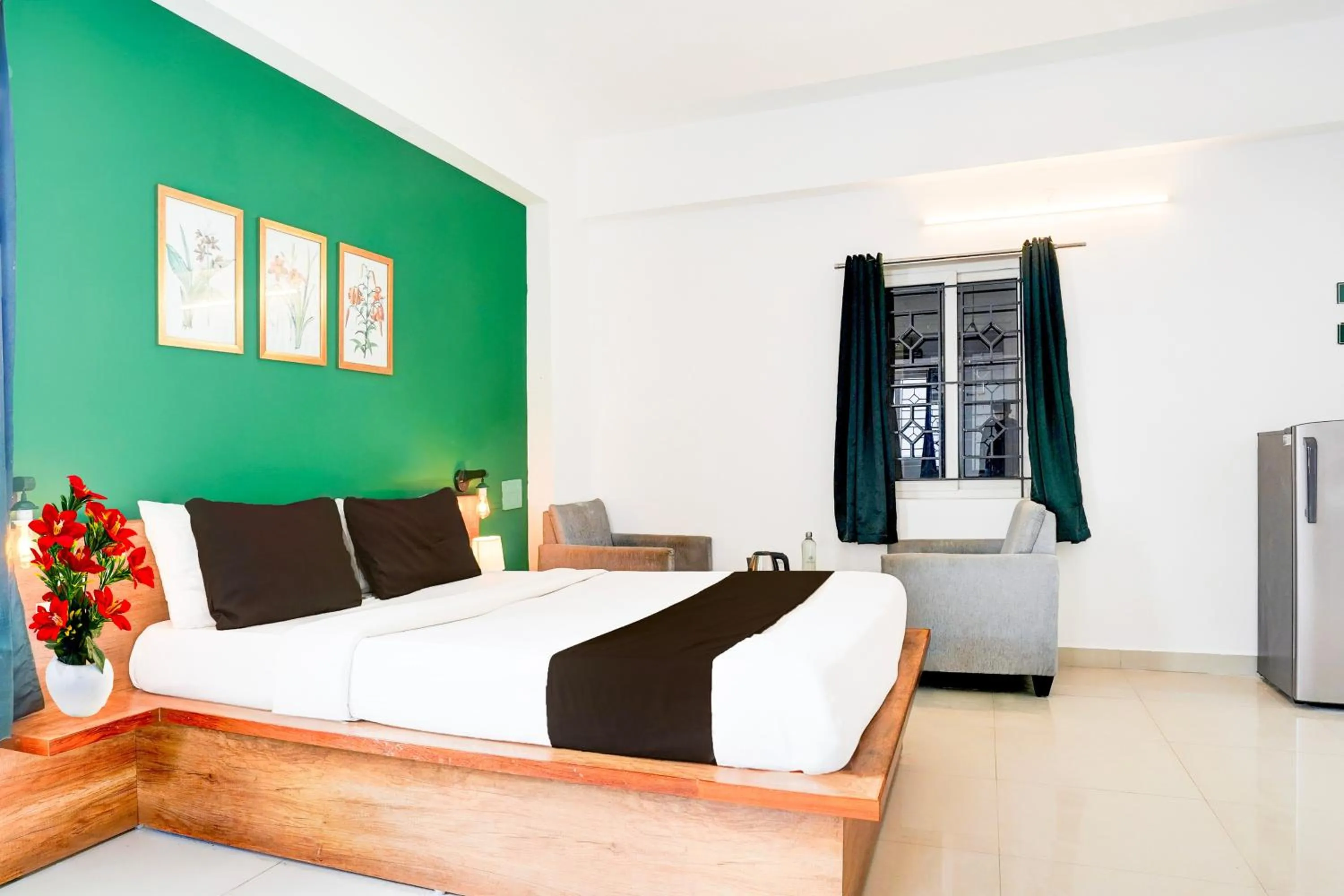 Bedroom, Bed in Super Collection O Sarjapura Road Kasavanahalli