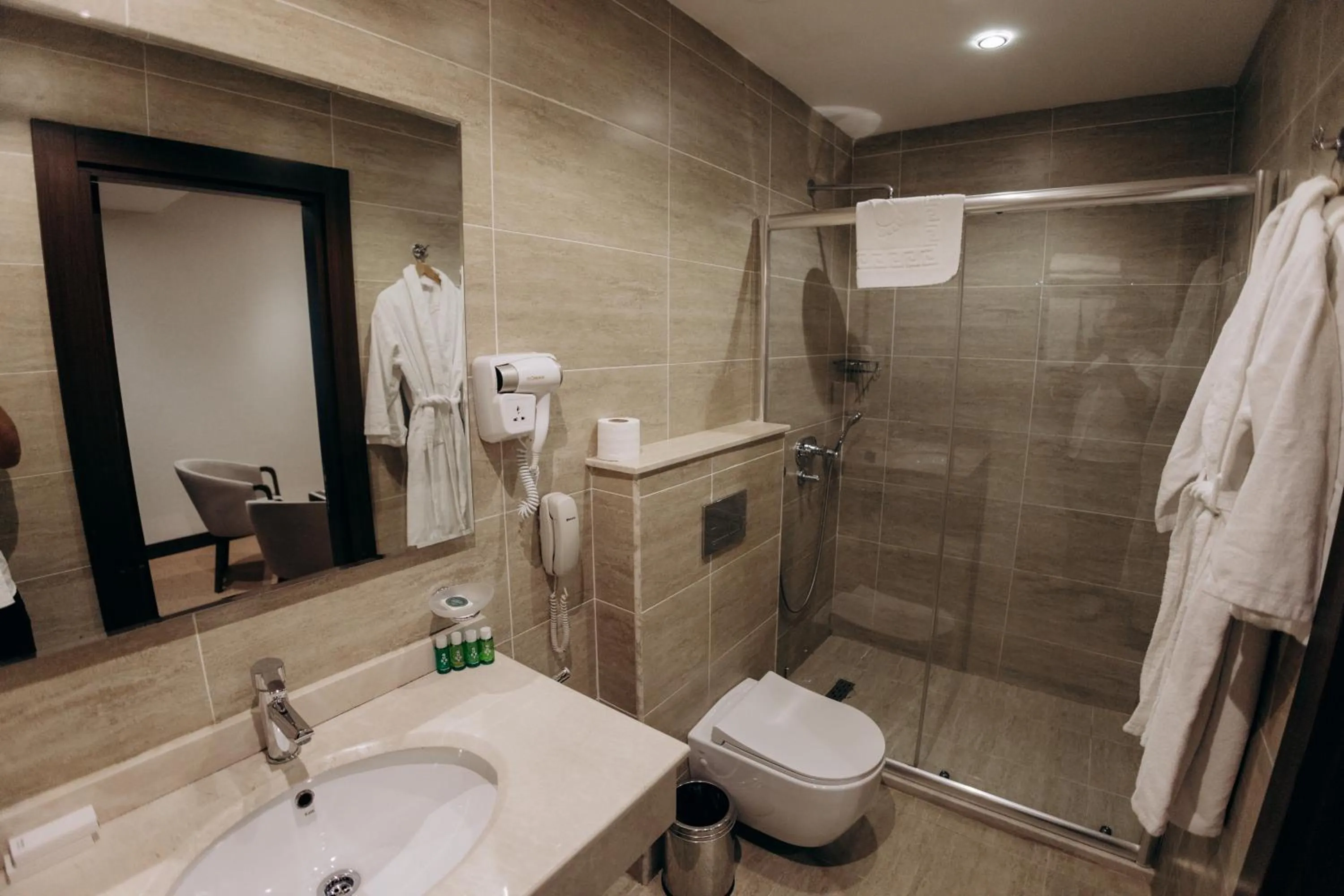 Shower, Bathroom in The Diamond Hotel Baku