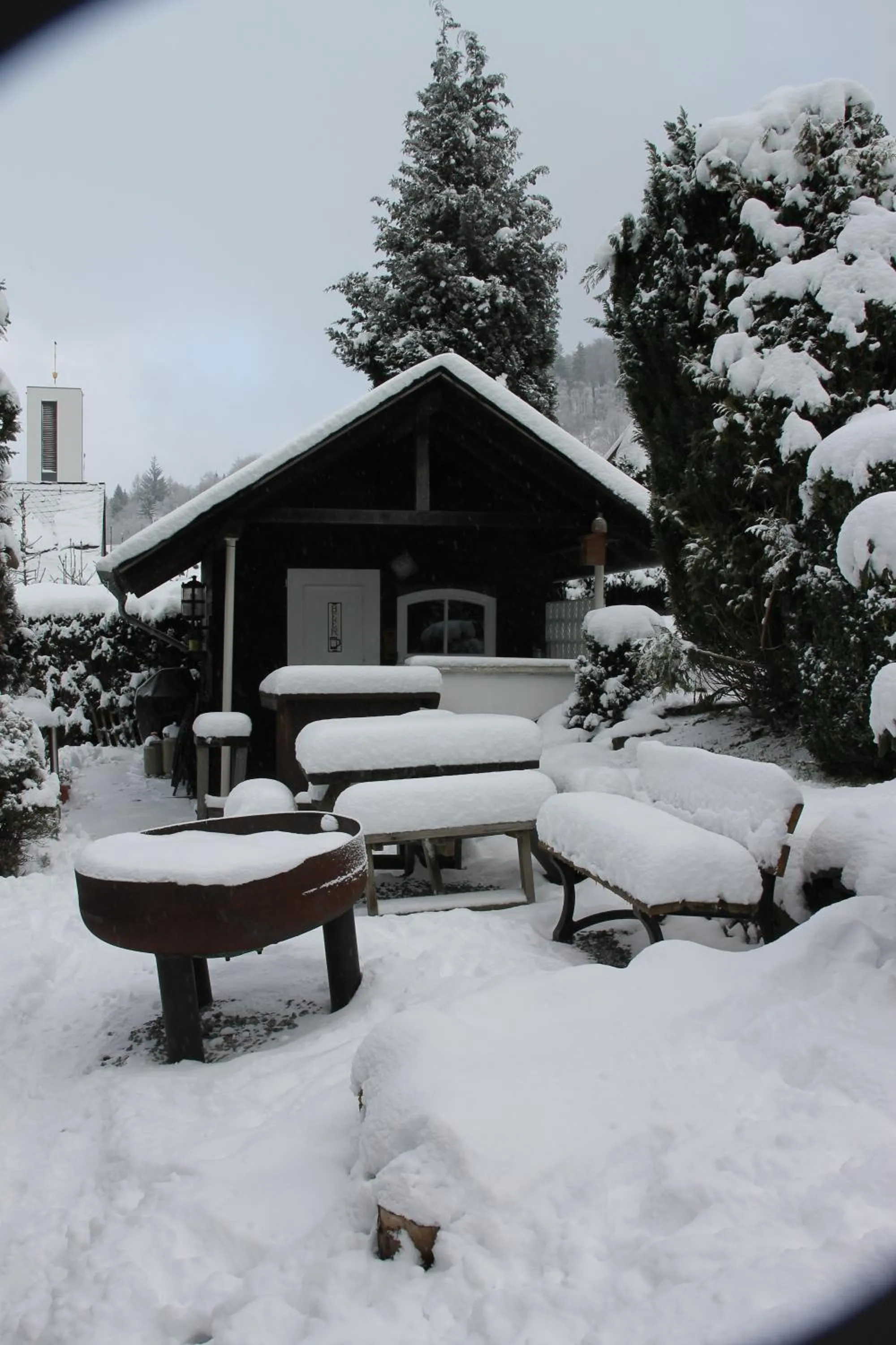 Balcony/Terrace in Ferienhaus Winterberg für 12 Personen Sauna Garten Garage Hund
