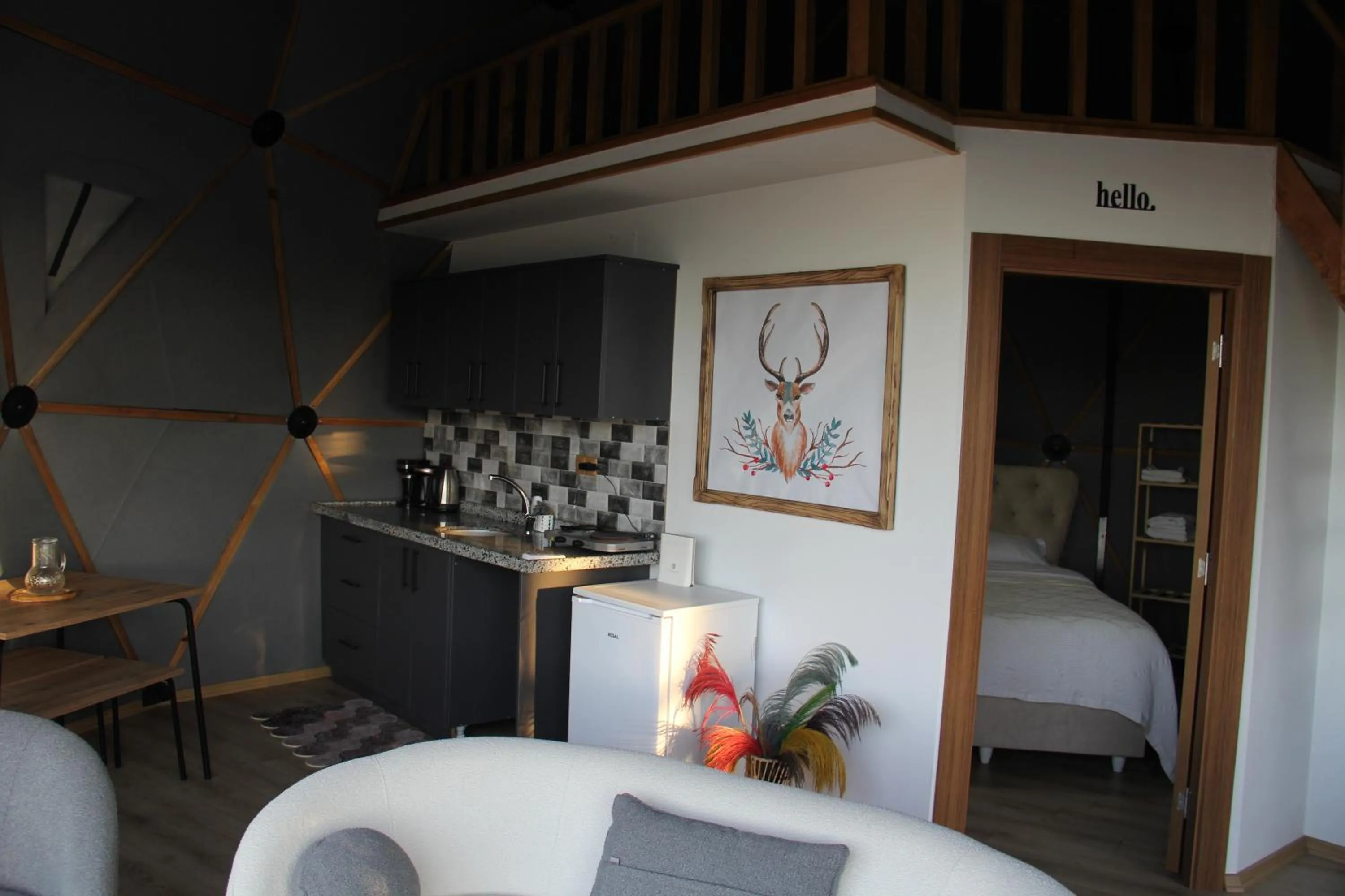 kitchen, Bed in Bogina Dome & Suite - Çamlıhemşin