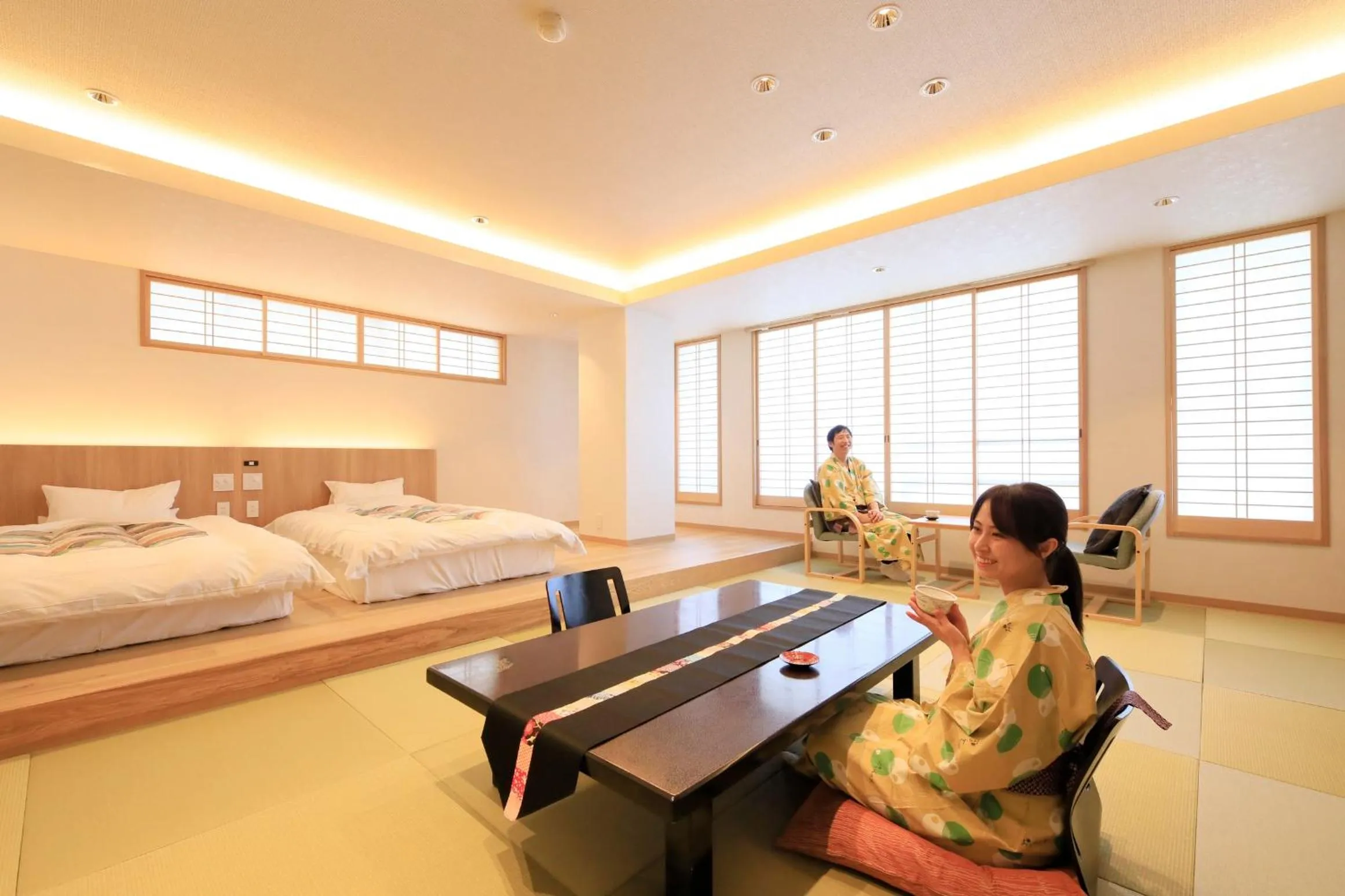 Photo of the whole room, Bed in Yuyado Mikannoki