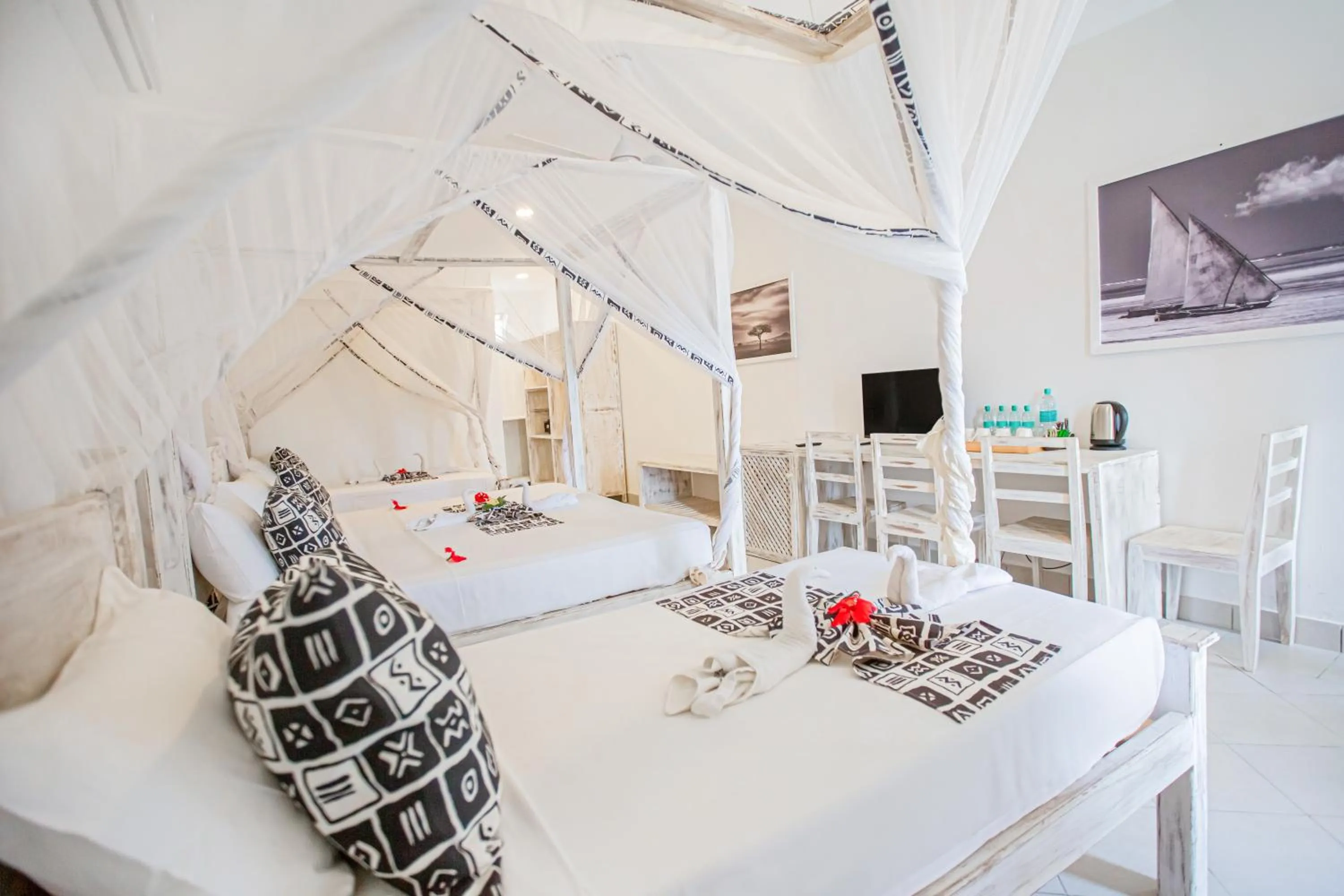 Bed in AHG Lion Beach Resort