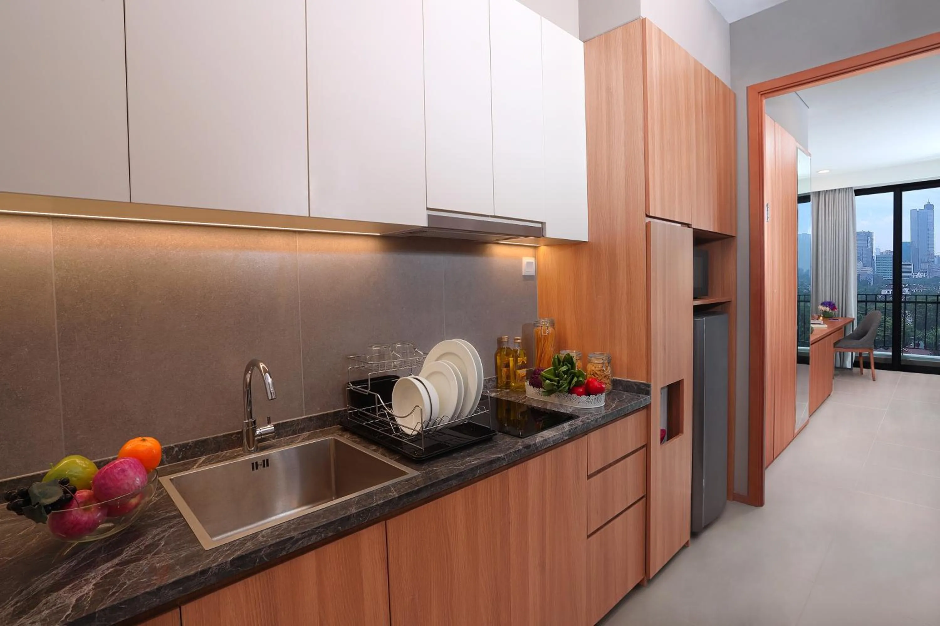 Kitchen or kitchenette in Citadines Gatot Subroto Jakarta