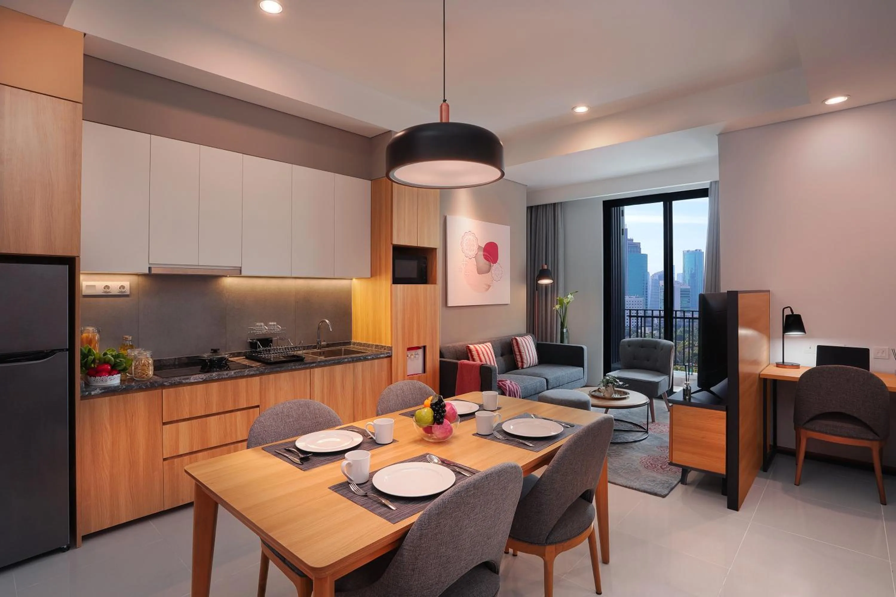 Kitchen or kitchenette in Citadines Gatot Subroto Jakarta