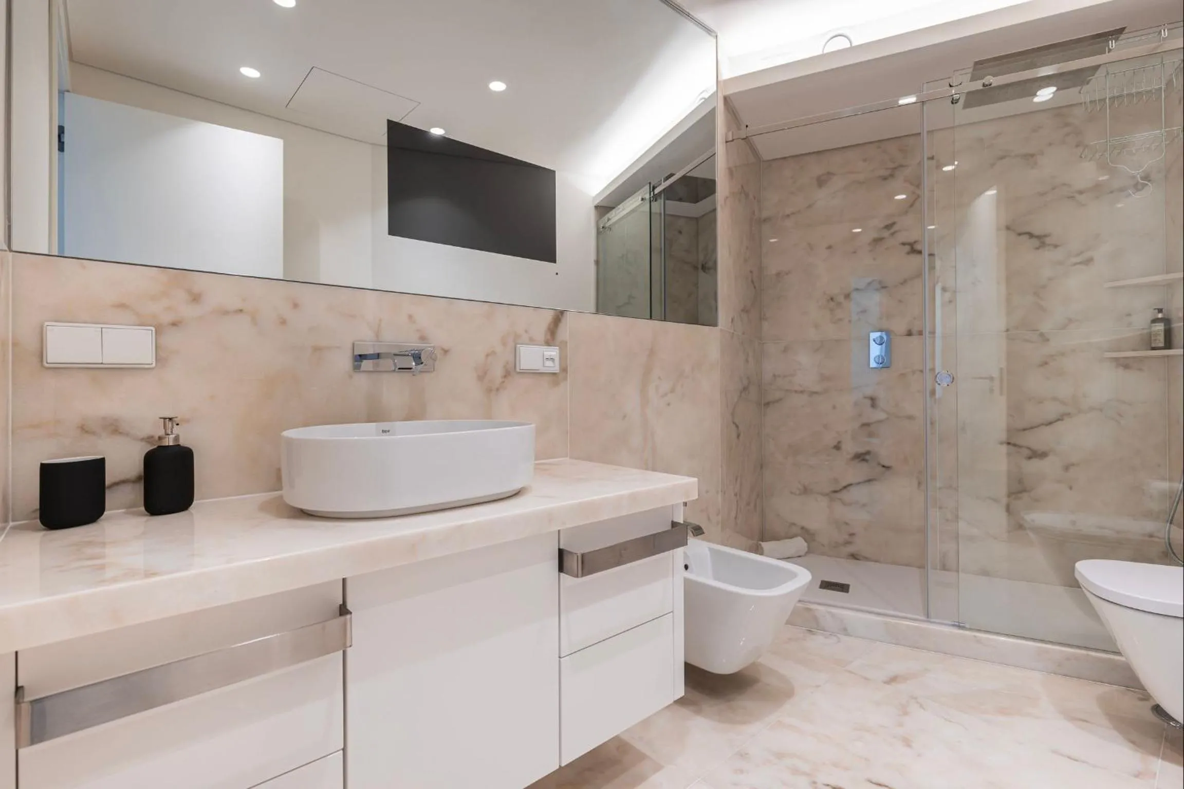 Shower in Radiant Apartment in City Center by LovelyStay