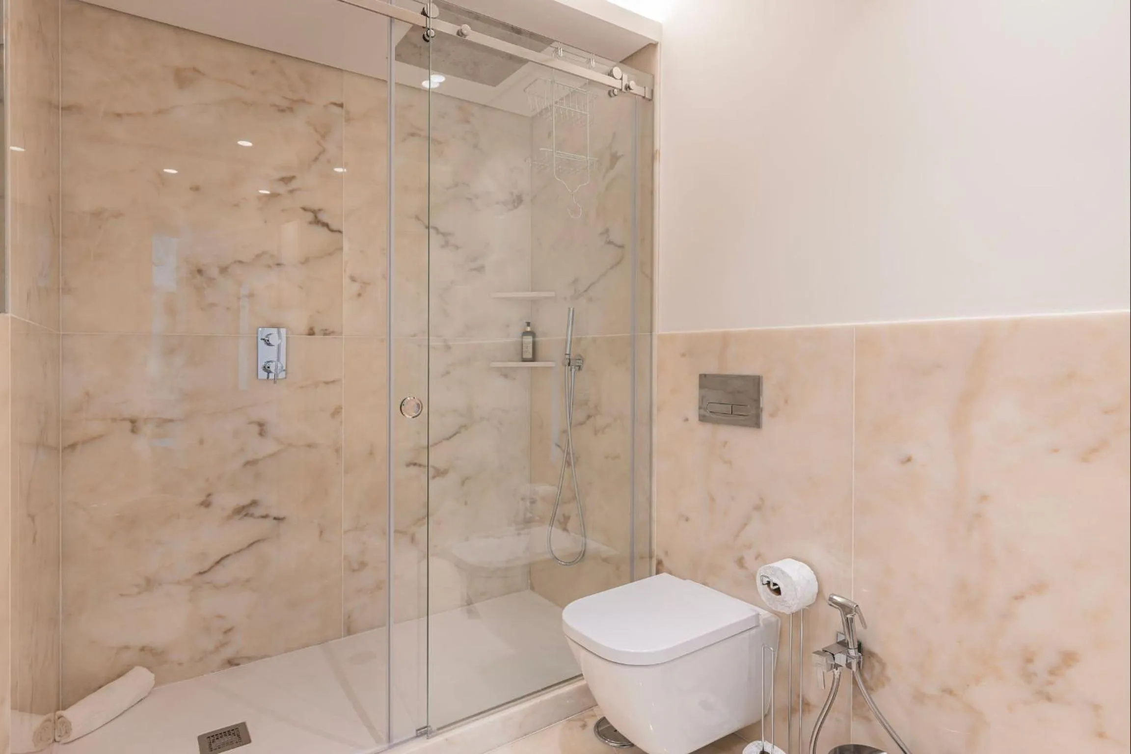 Shower in Radiant Apartment in City Center by LovelyStay