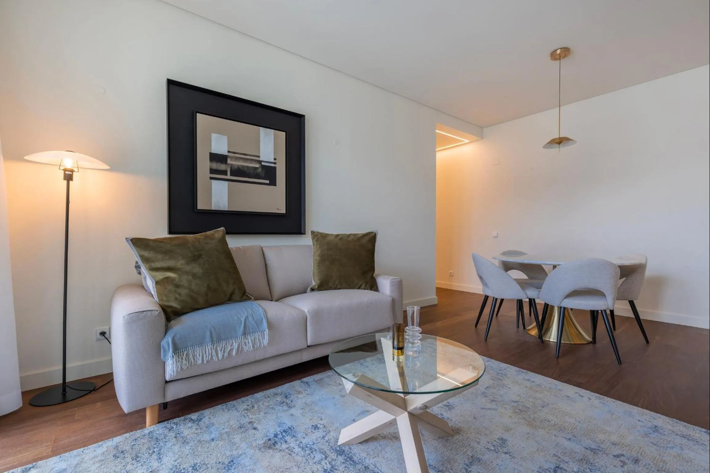 Living room in Radiant Apartment in City Center by LovelyStay