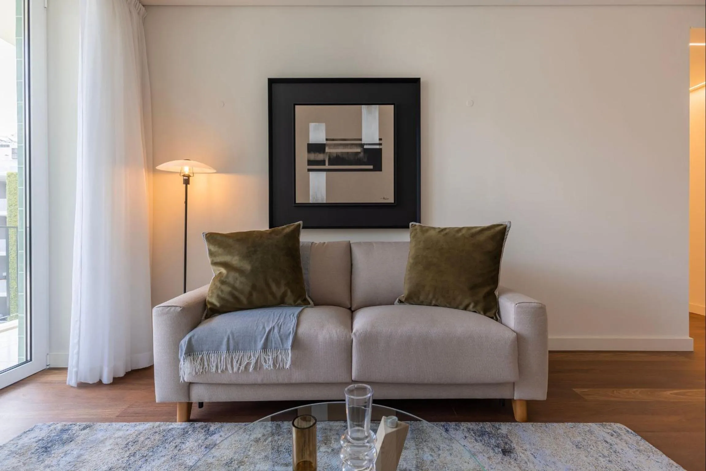 Living room in Radiant Apartment in City Center by LovelyStay