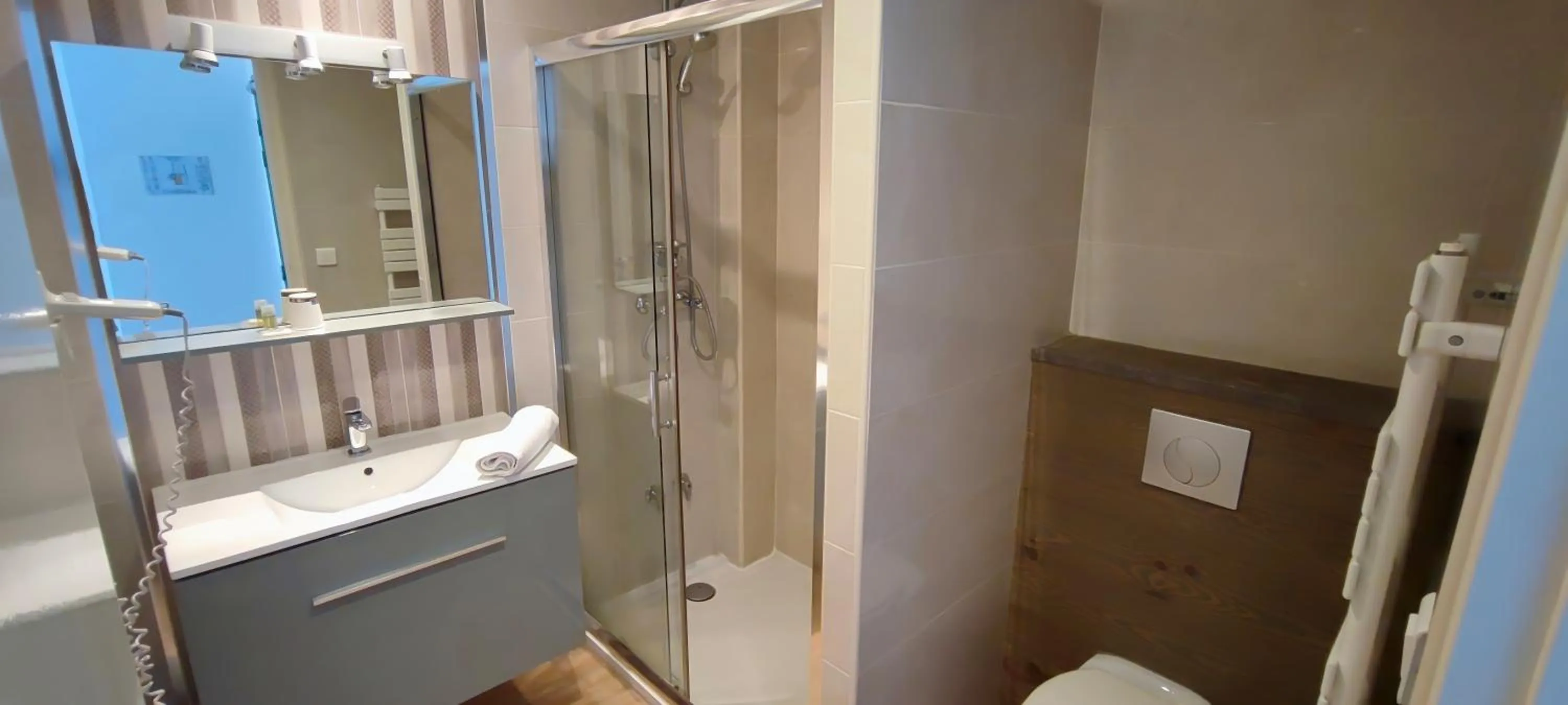 Bathroom in Logis Grand Hotel Pelisson