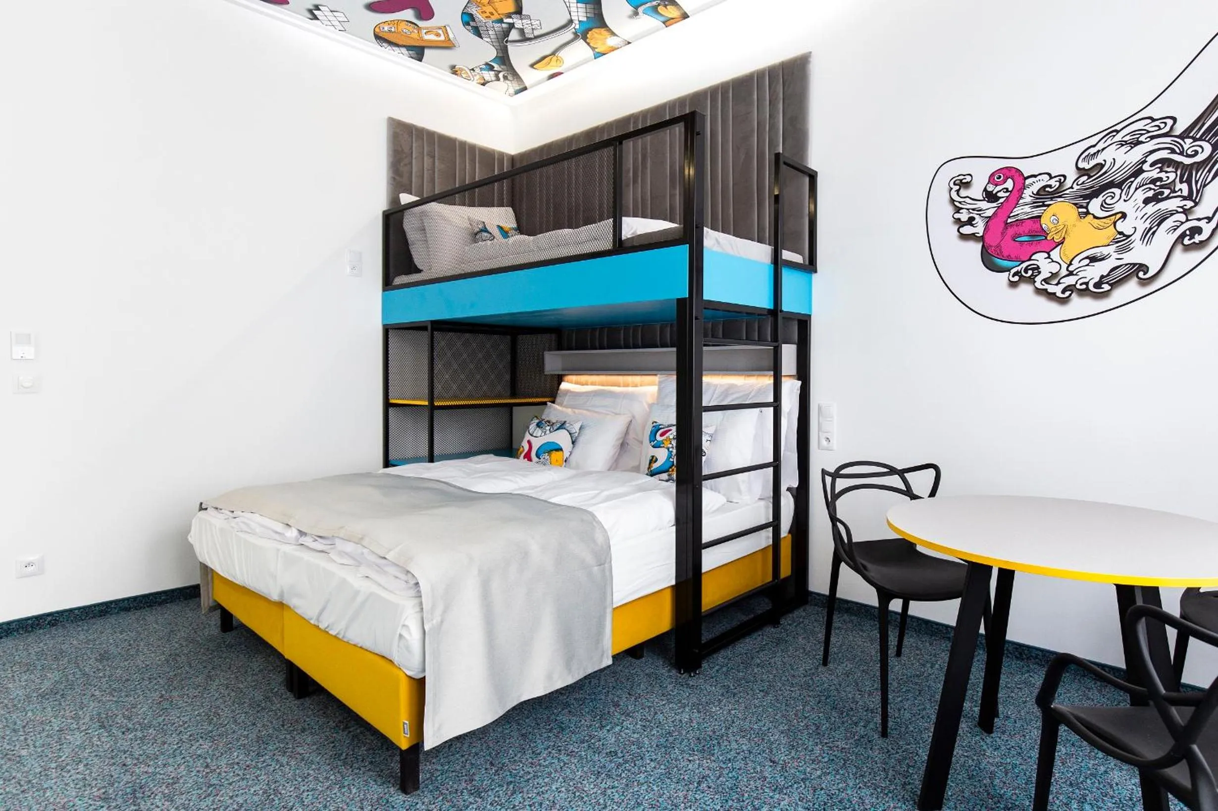 Bed in Family Apartments by ASTORIA Hotel & Medical Spa