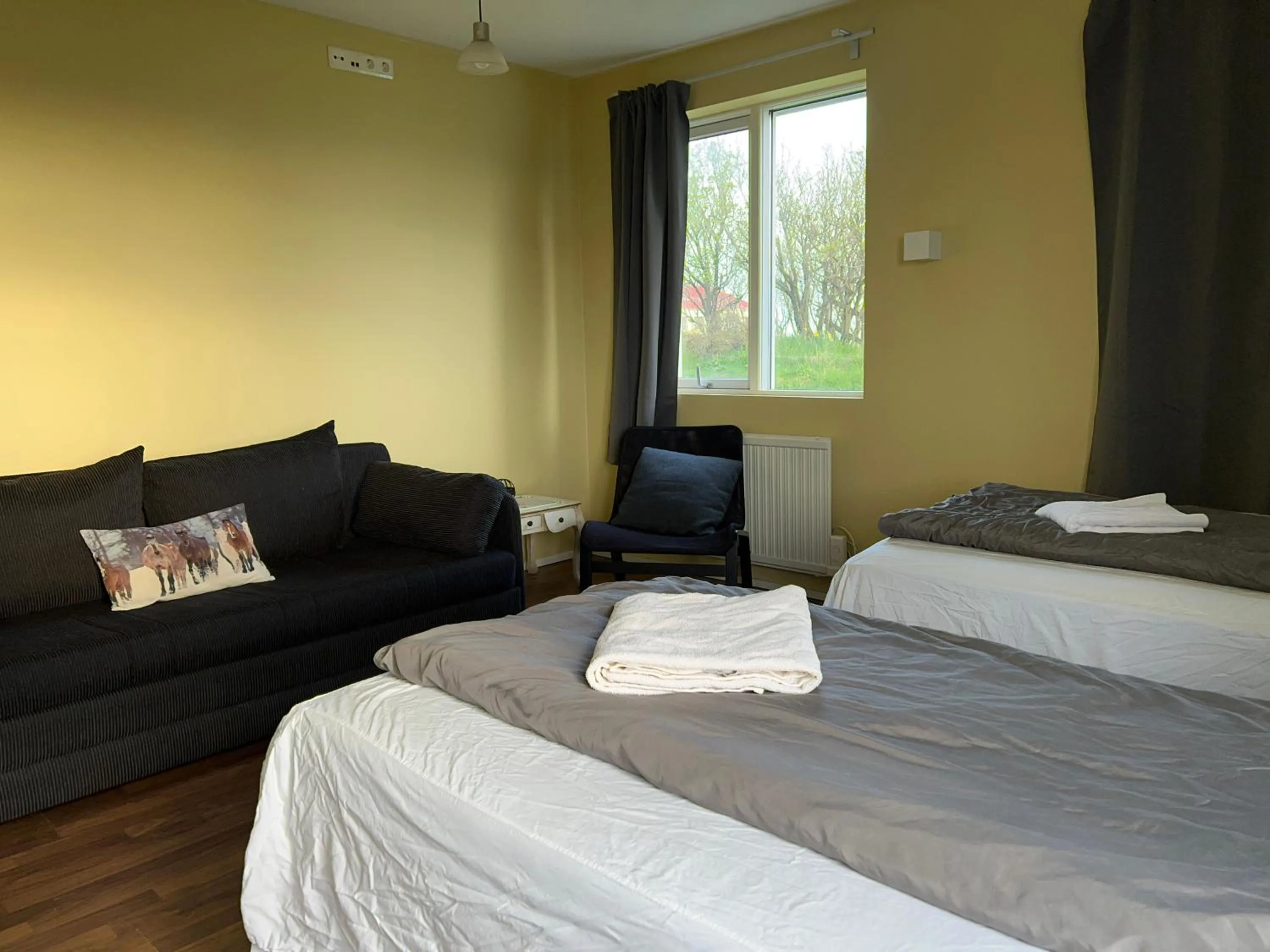 Bedroom, Bed in Bakland ad Lágafelli Apartment