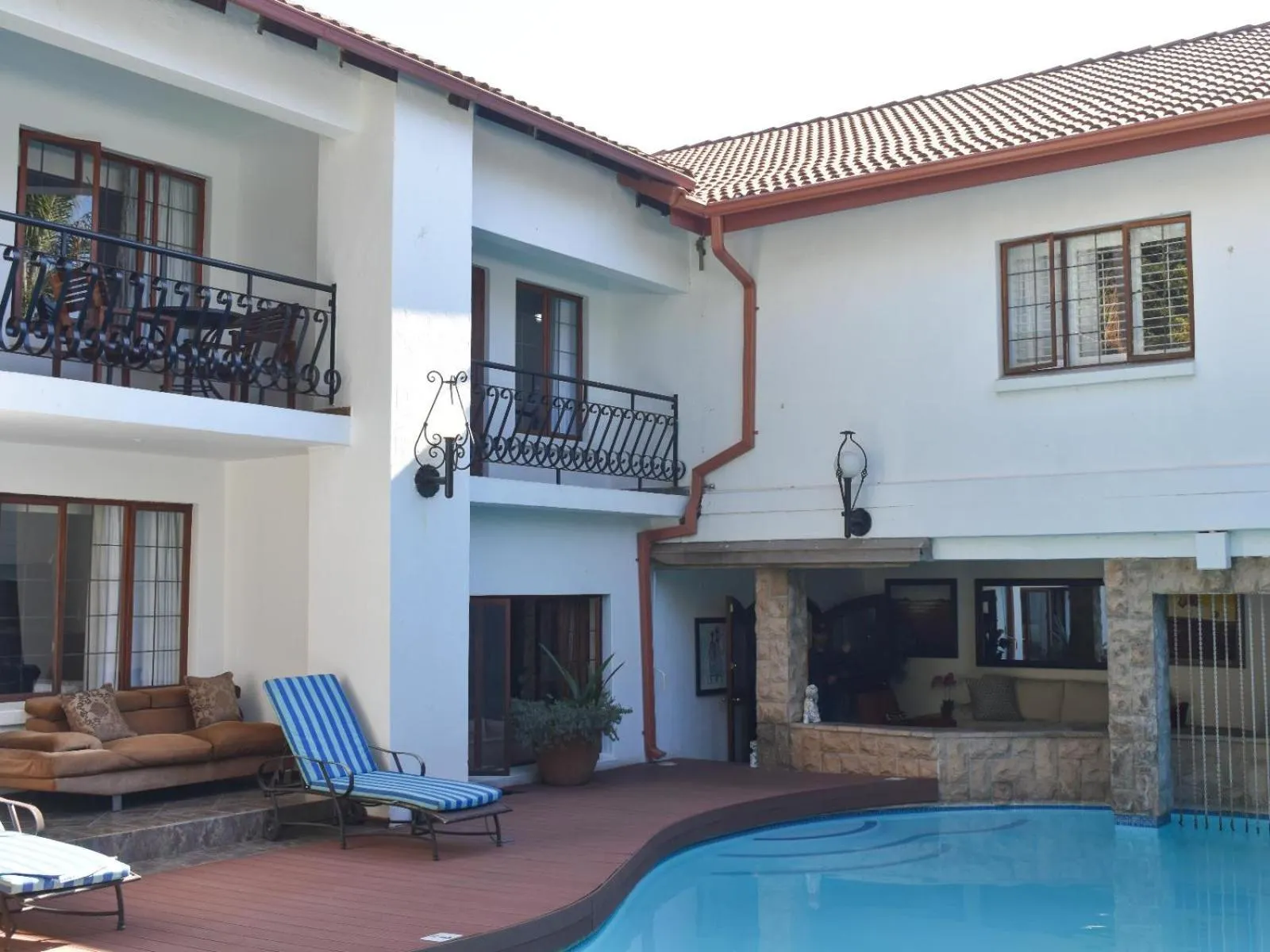 Pool view in Aanmani Rose Guesthouse