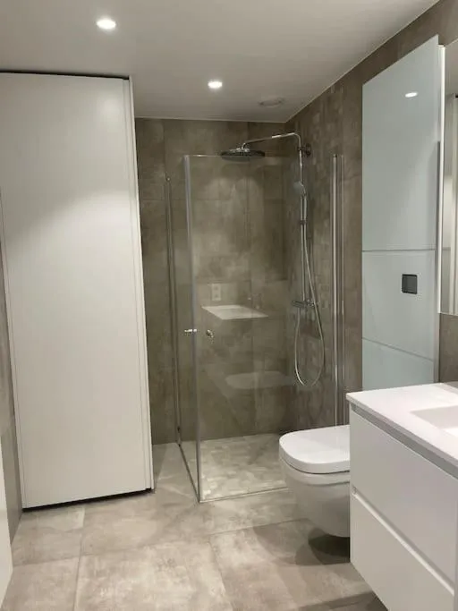 Shower in Vervet apartment