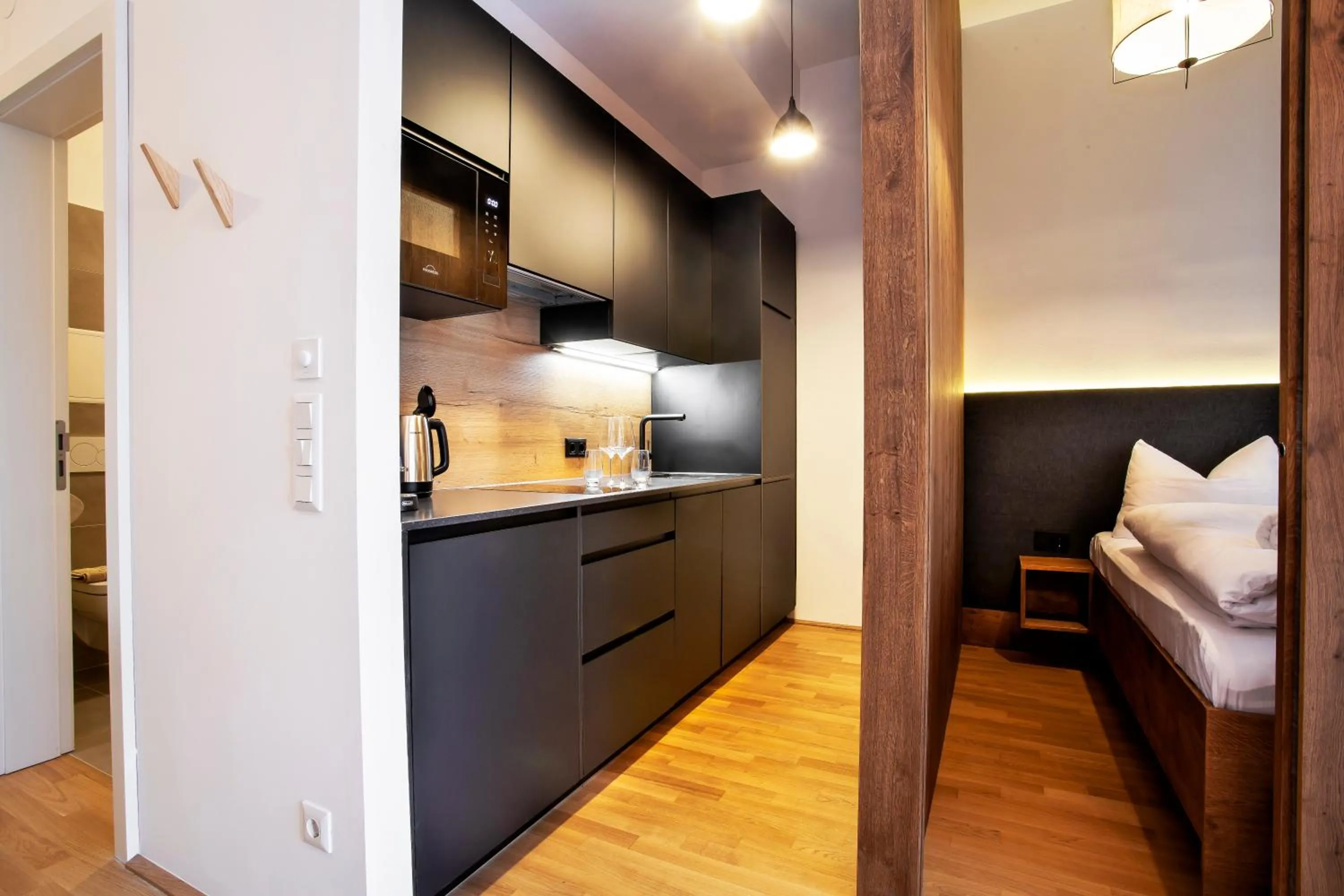 Kitchen or kitchenette, Bed in FERDI Margareten