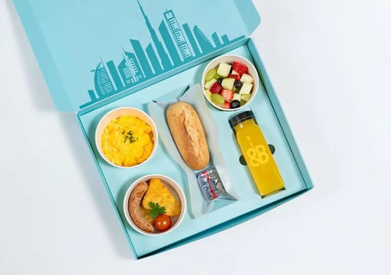 Food and drinks in Cosmos Living Dubai Arch Tower Pool, Gym & Balcony