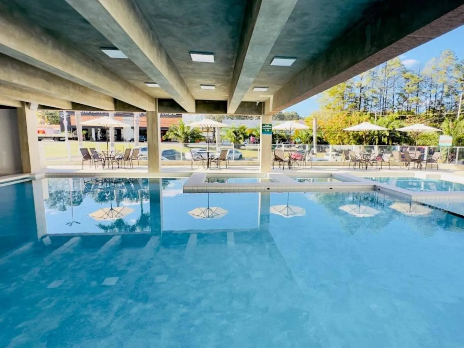 Pool view in Spazzio Diroma Hospedagem com acesso gratuito no Acqua Park