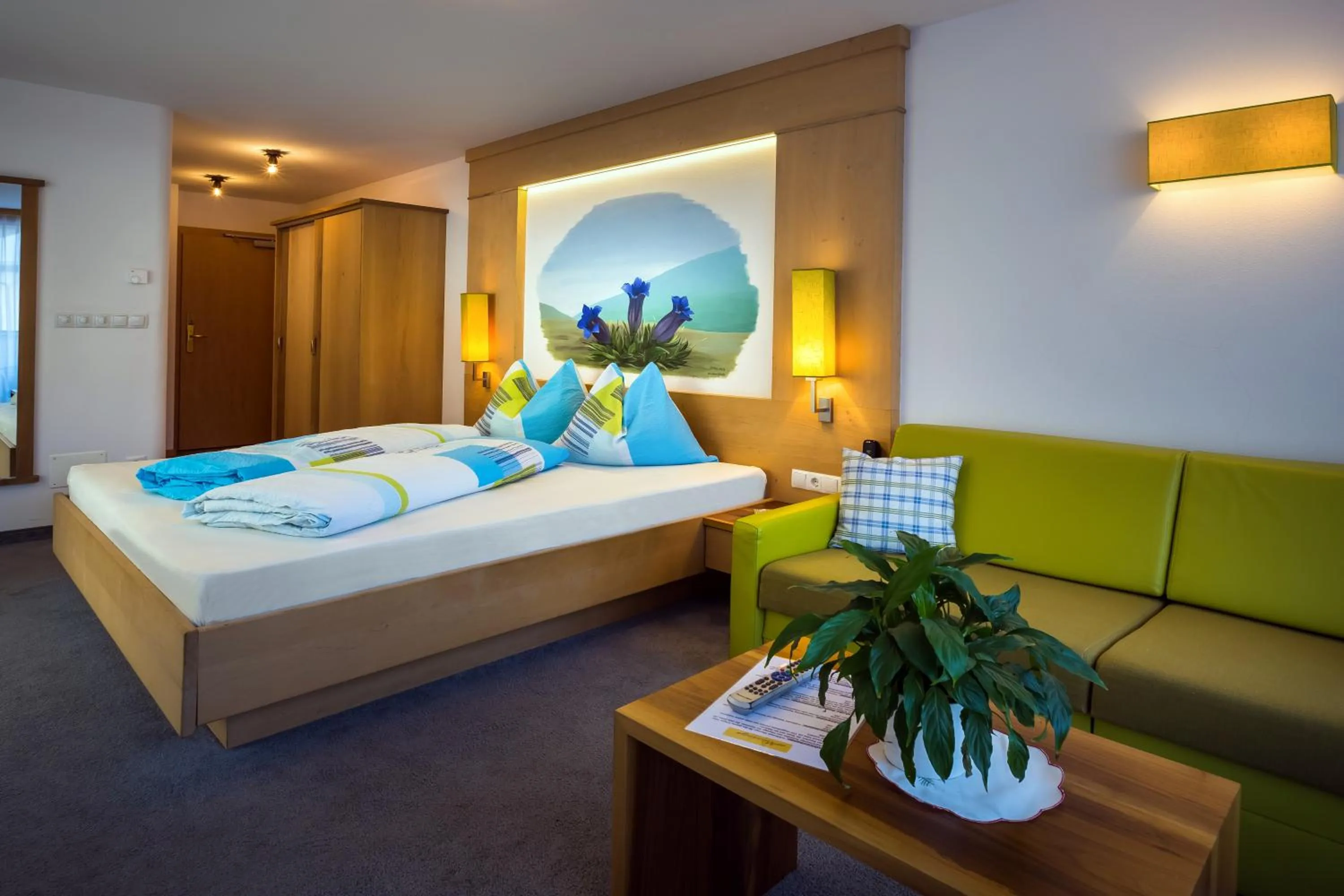 Bed in Hotel Restaurant Rosmarie