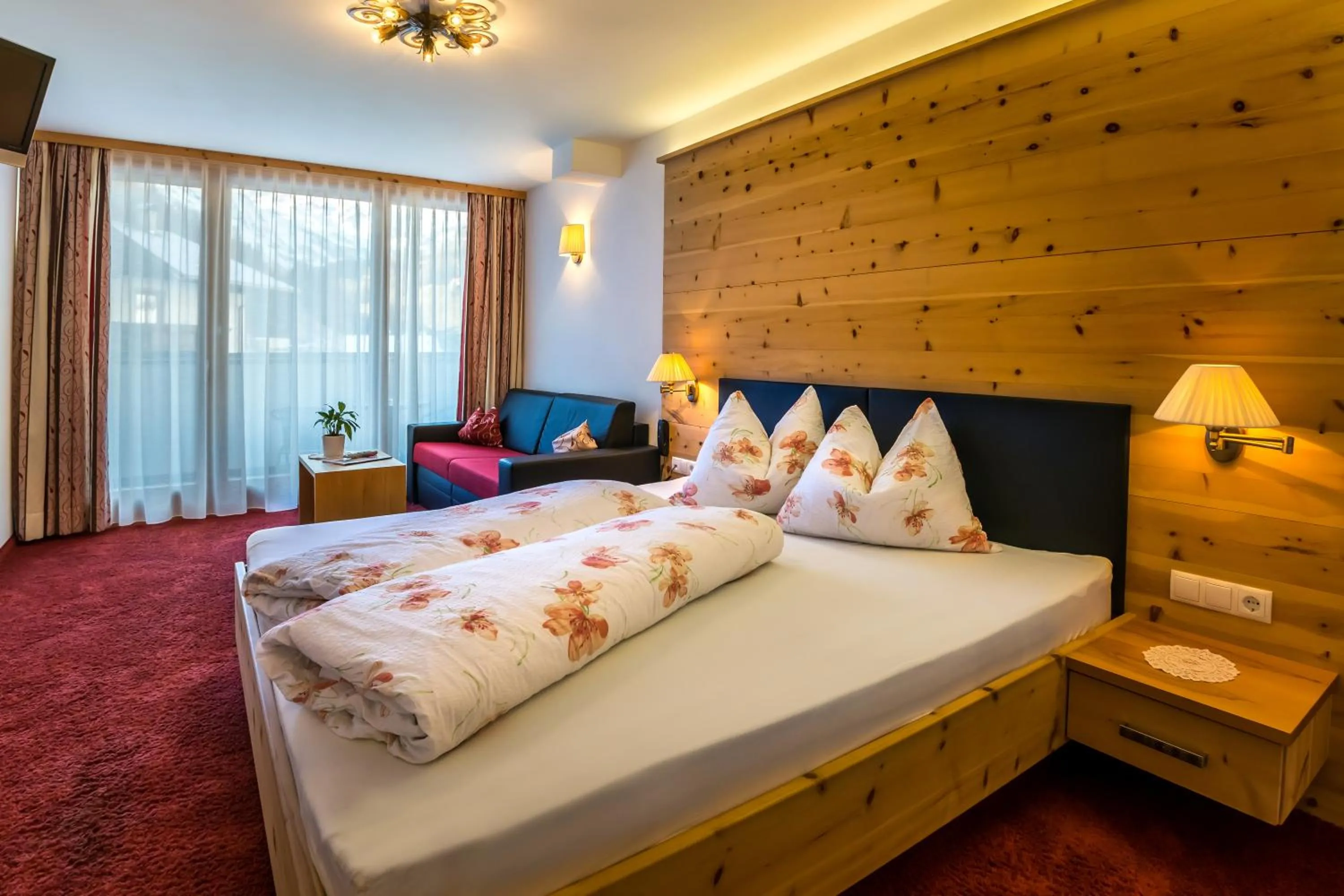 Bed in Hotel Restaurant Rosmarie