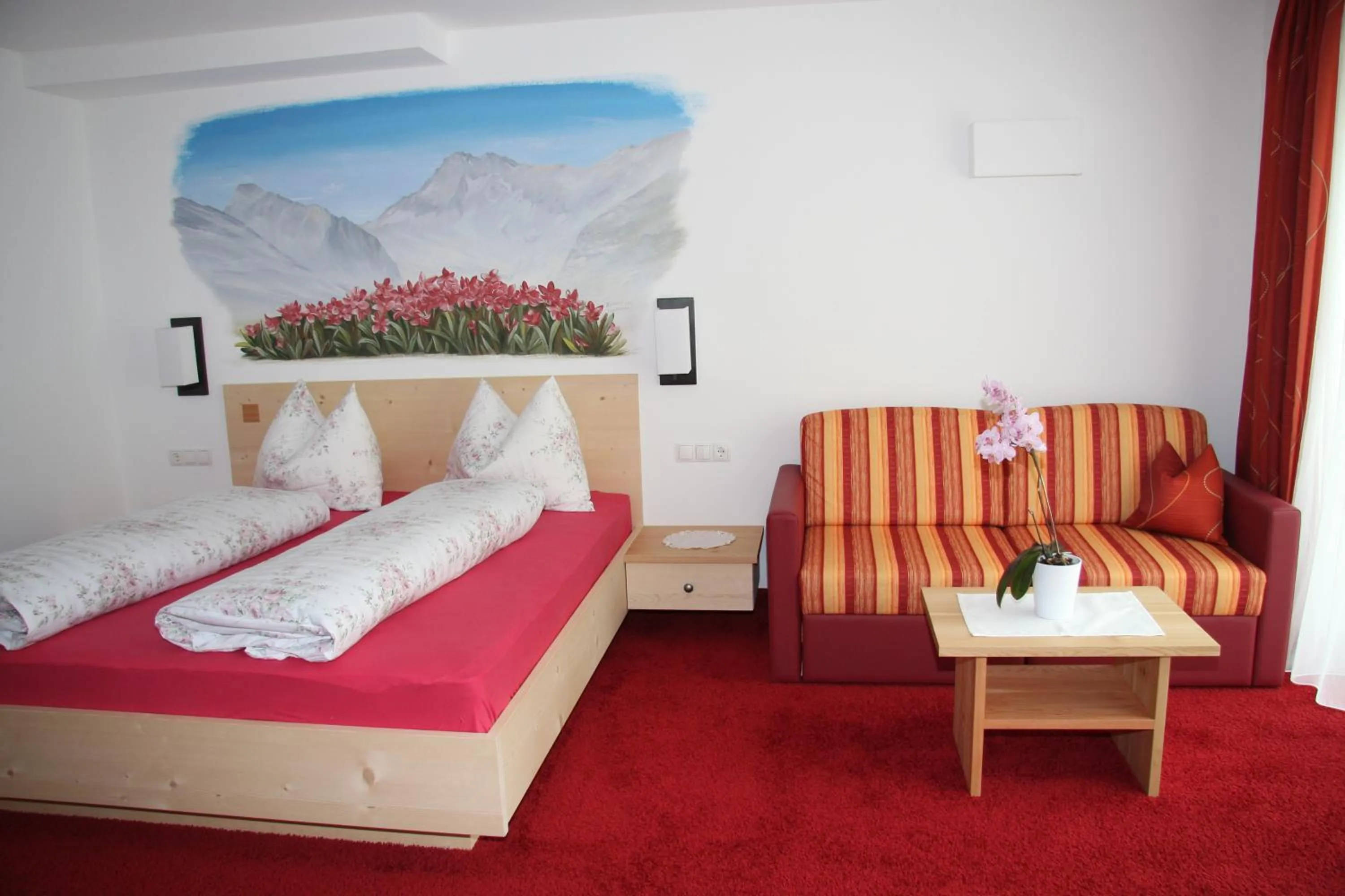 Bed in Hotel Restaurant Rosmarie