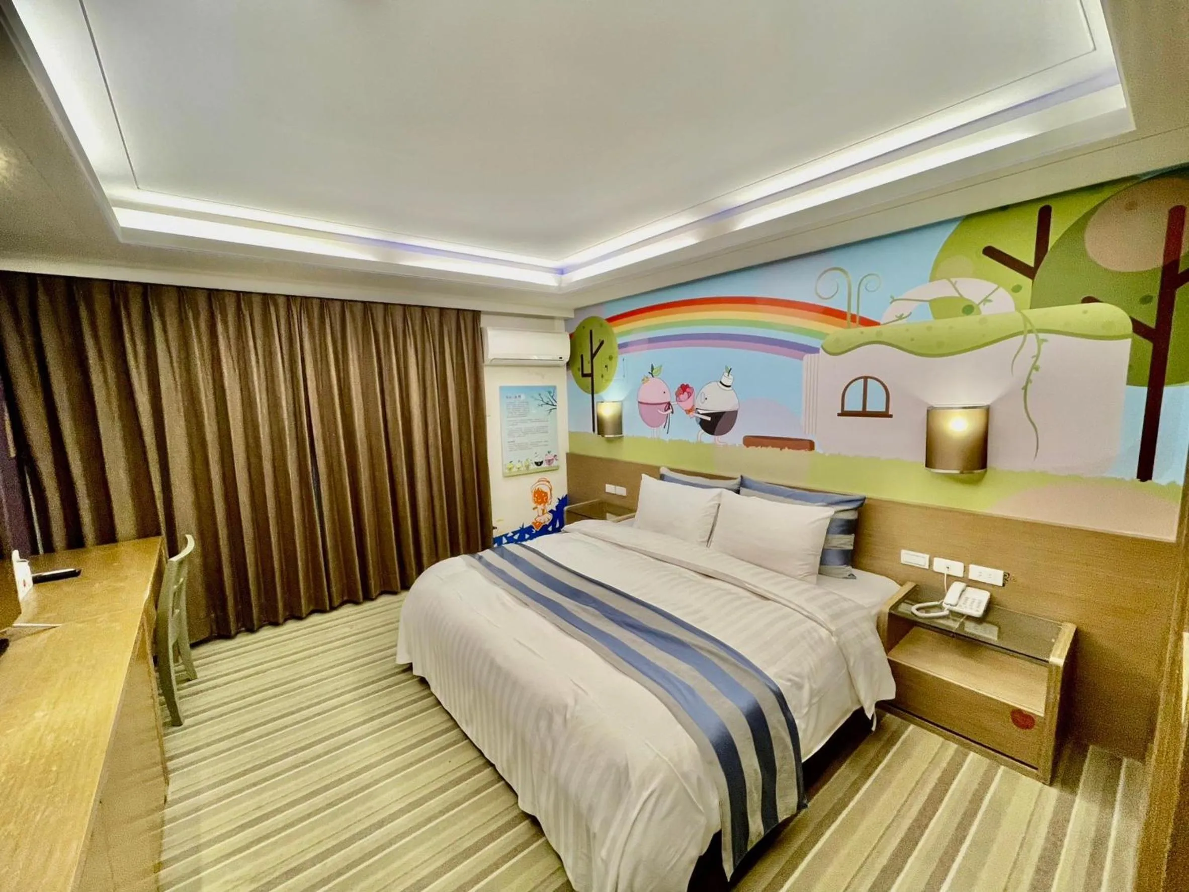 Bed in Morn Sun Hotel彰化縣旅館074號