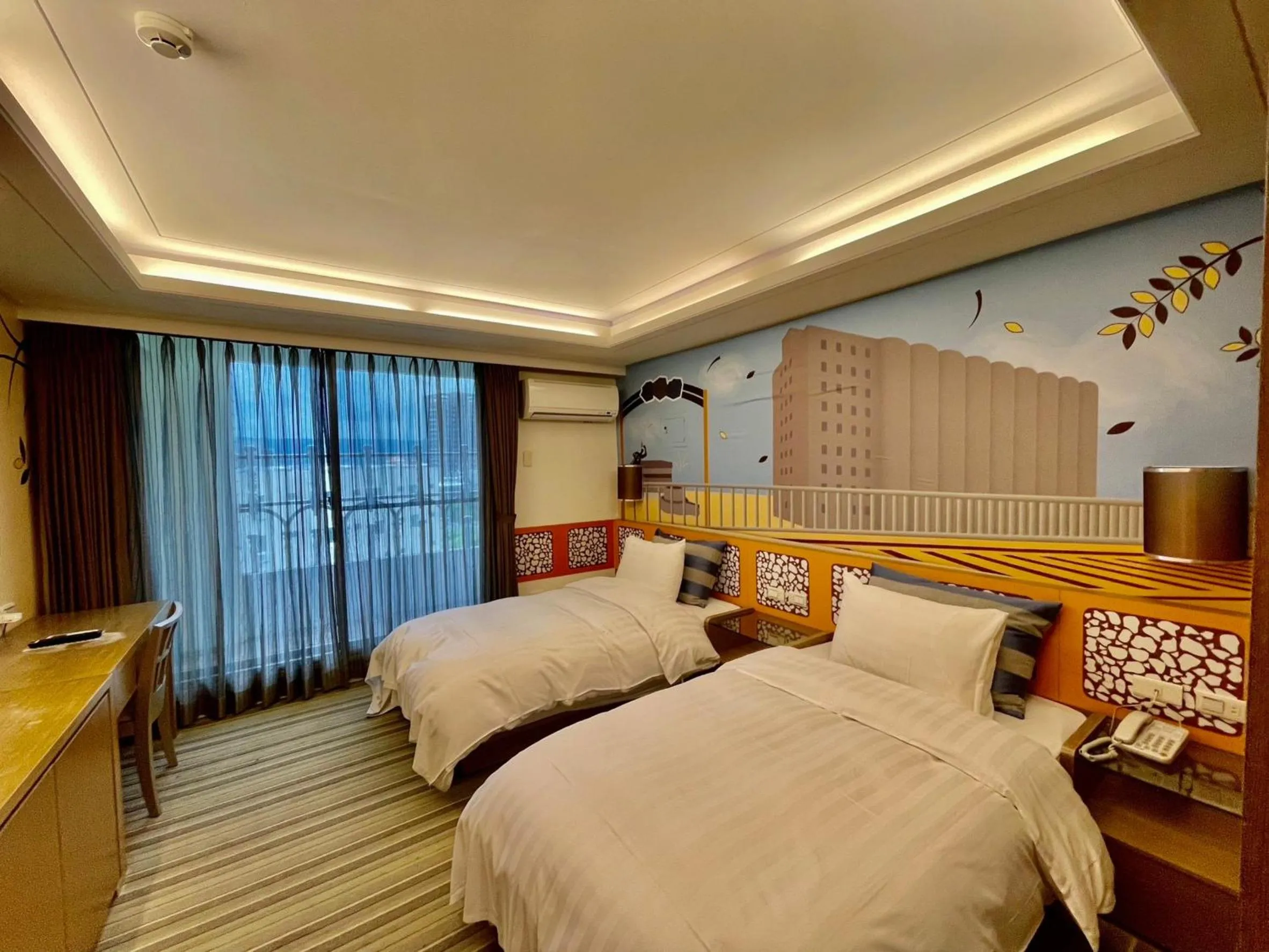 Bed in Morn Sun Hotel彰化縣旅館074號