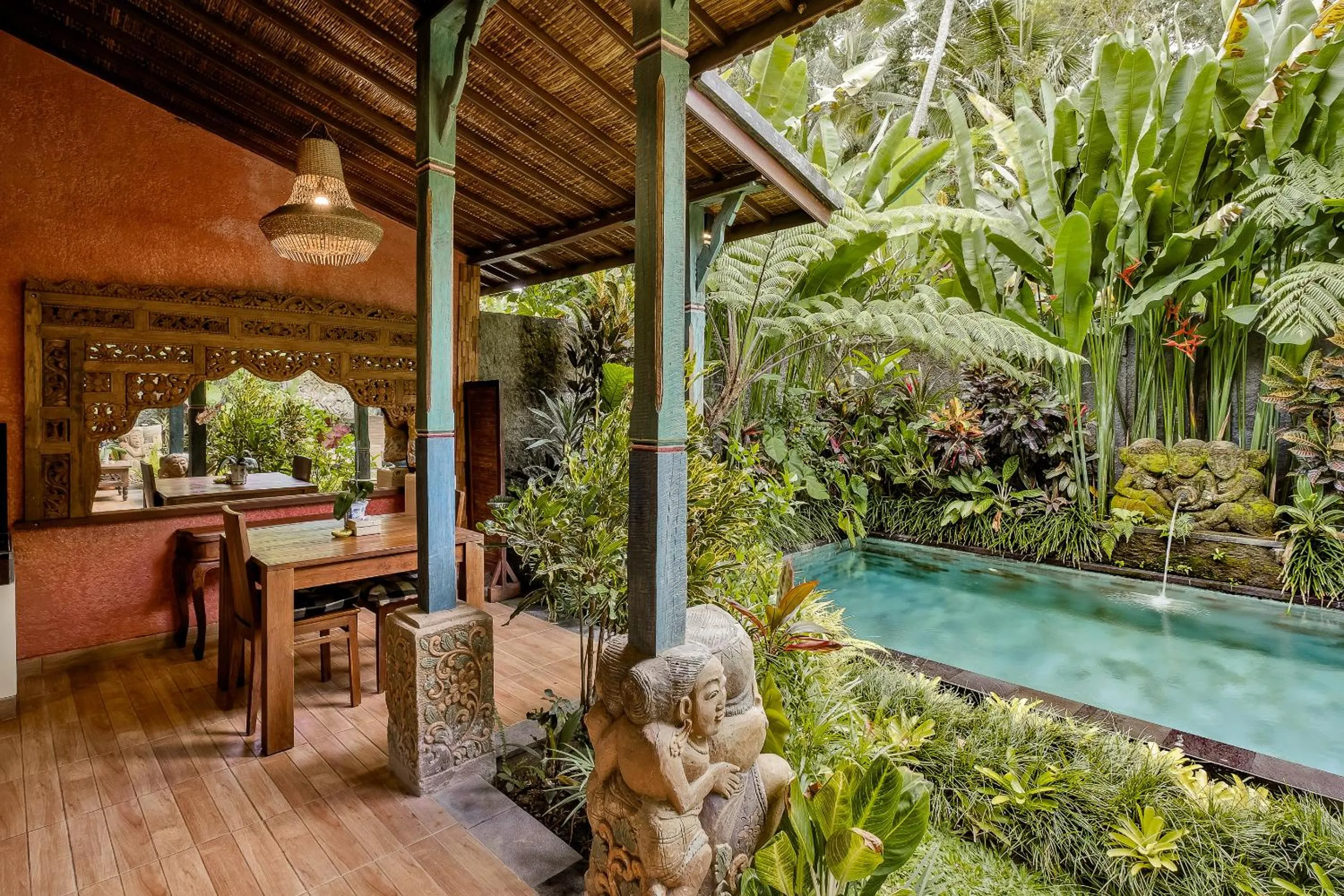 Dining area in Teja Lokha Ubud Villa