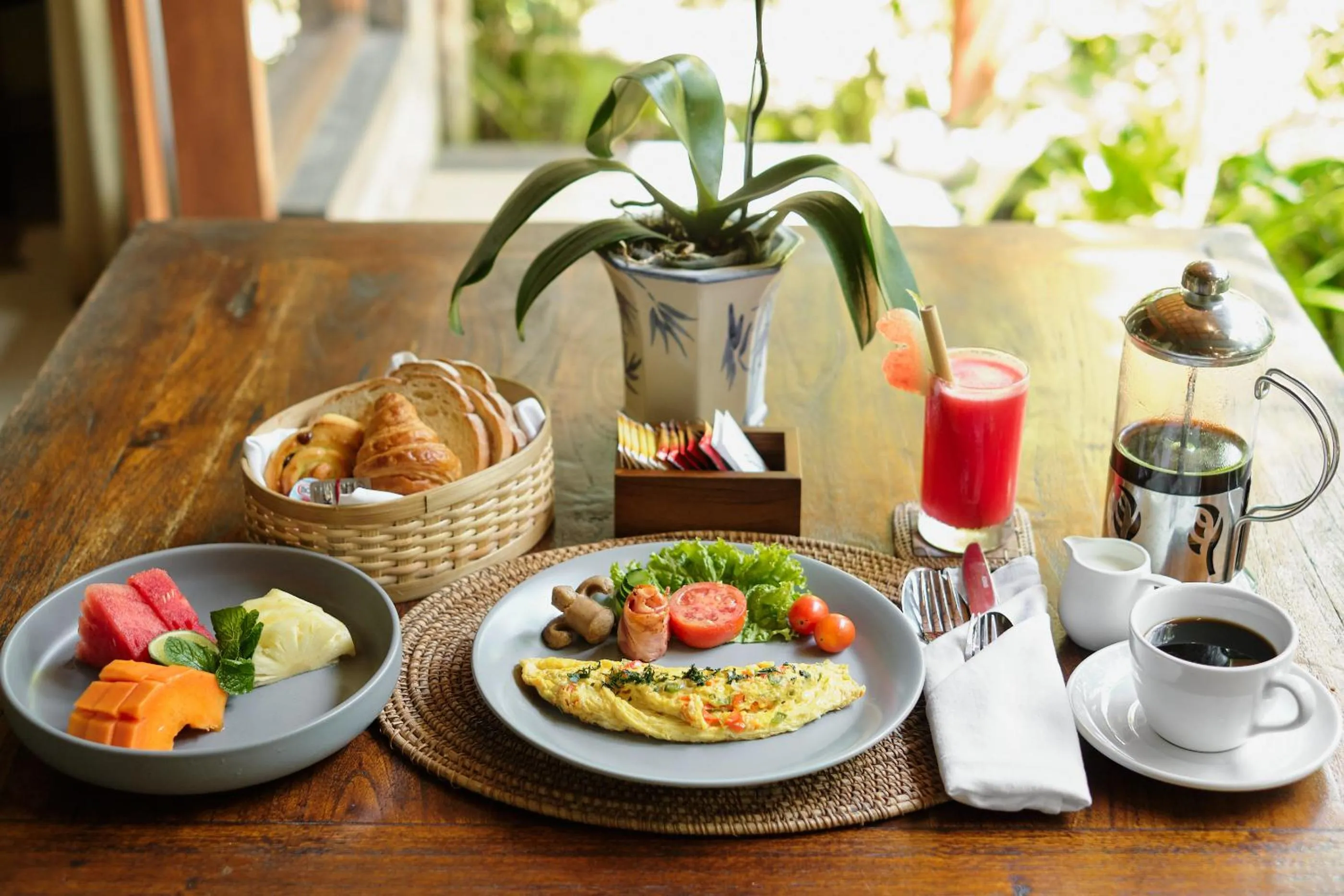 American breakfast in Teja Lokha Ubud Villa