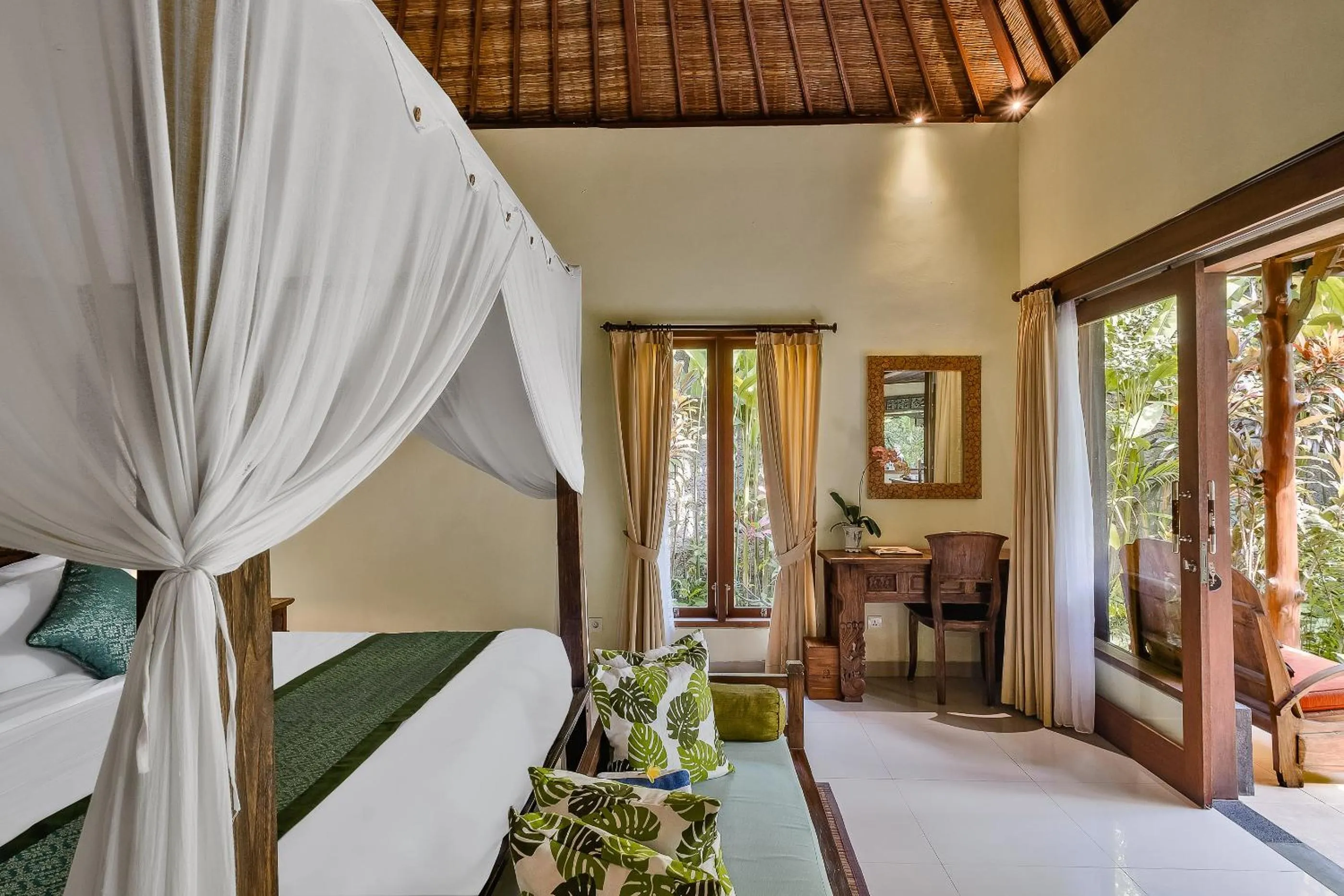 Bed in Teja Lokha Ubud Villa