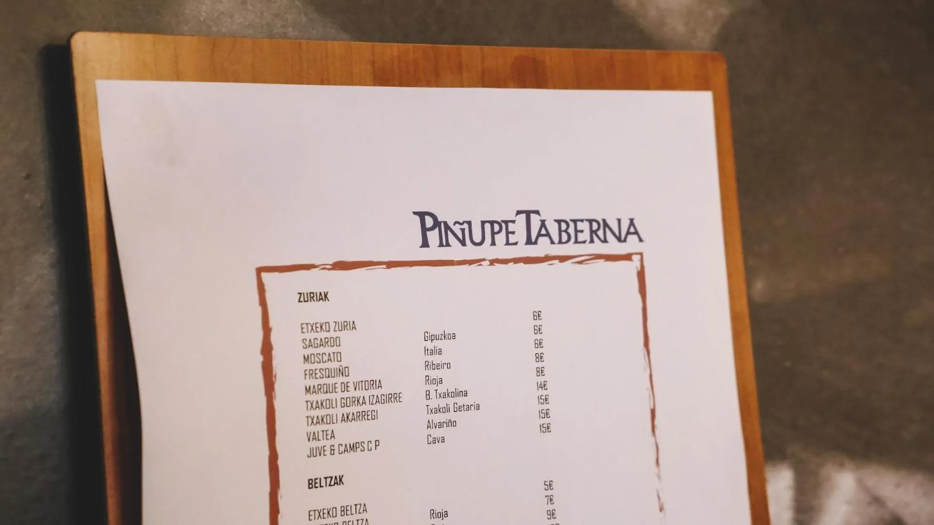 Food and drinks in Hotel Piñupe