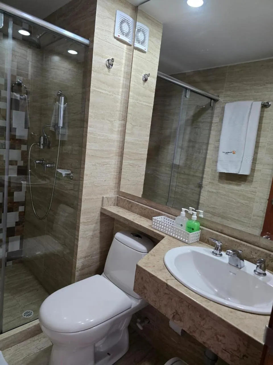 Shower in Hotel Castellana 100 Bogota By Hoteles Confort 80