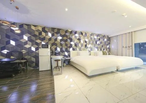 Bed in Ulsan Samsan Pandora Hotel