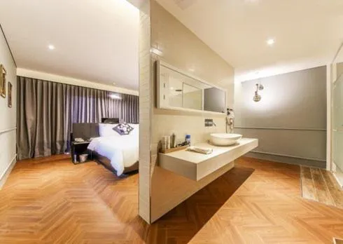 Bed in Ulsan Samsan Pandora Hotel