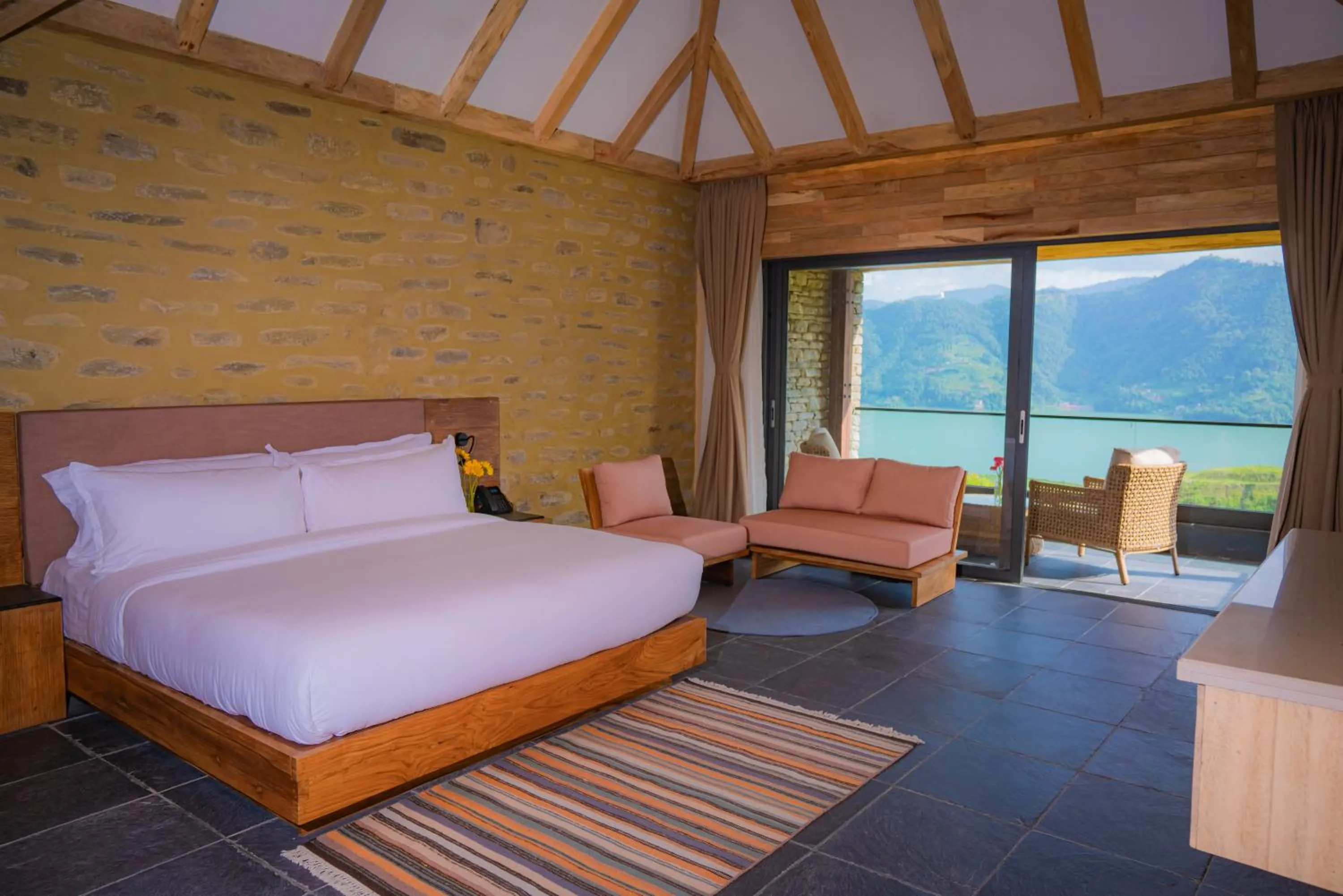 Bed in Dorje's Resort and Spa