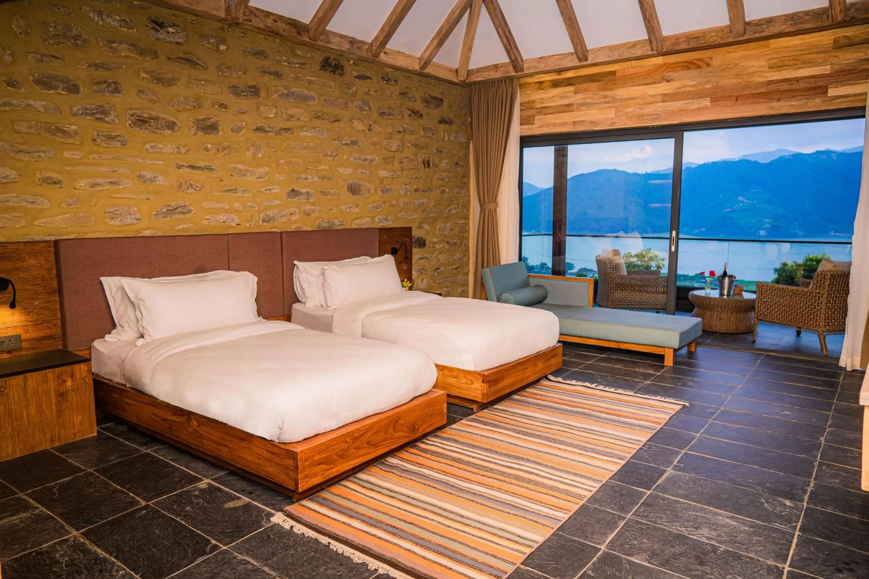 Bed in Dorje's Resort and Spa