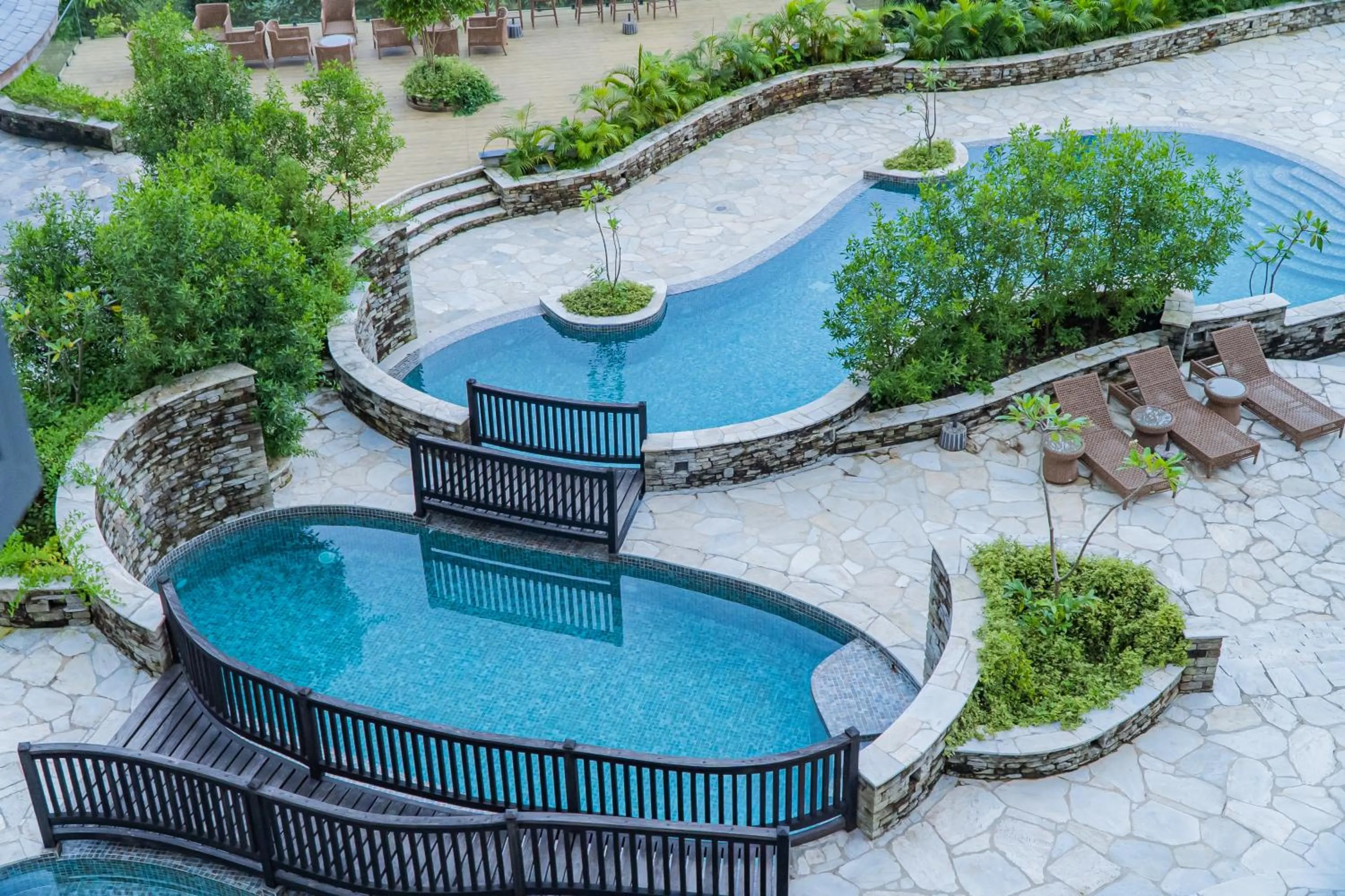 Pool view in Dorje's Resort and Spa