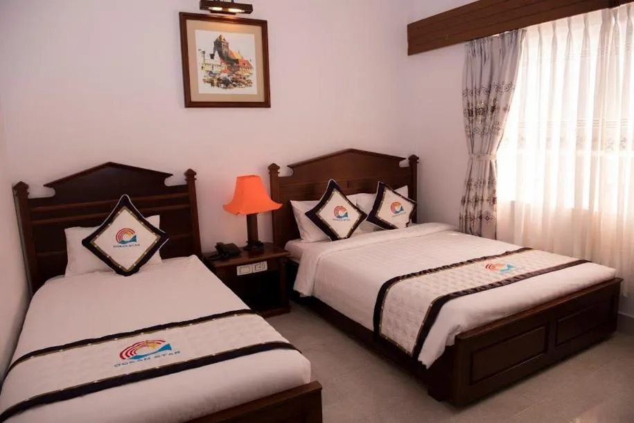 Bed in Ocean Star Hotel