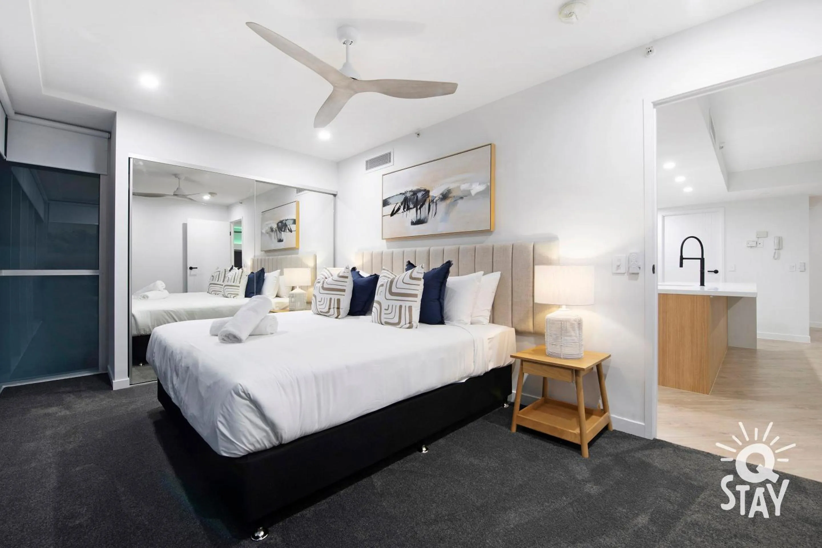 Bedroom, Bed in Chevron Renaissance by Vaun