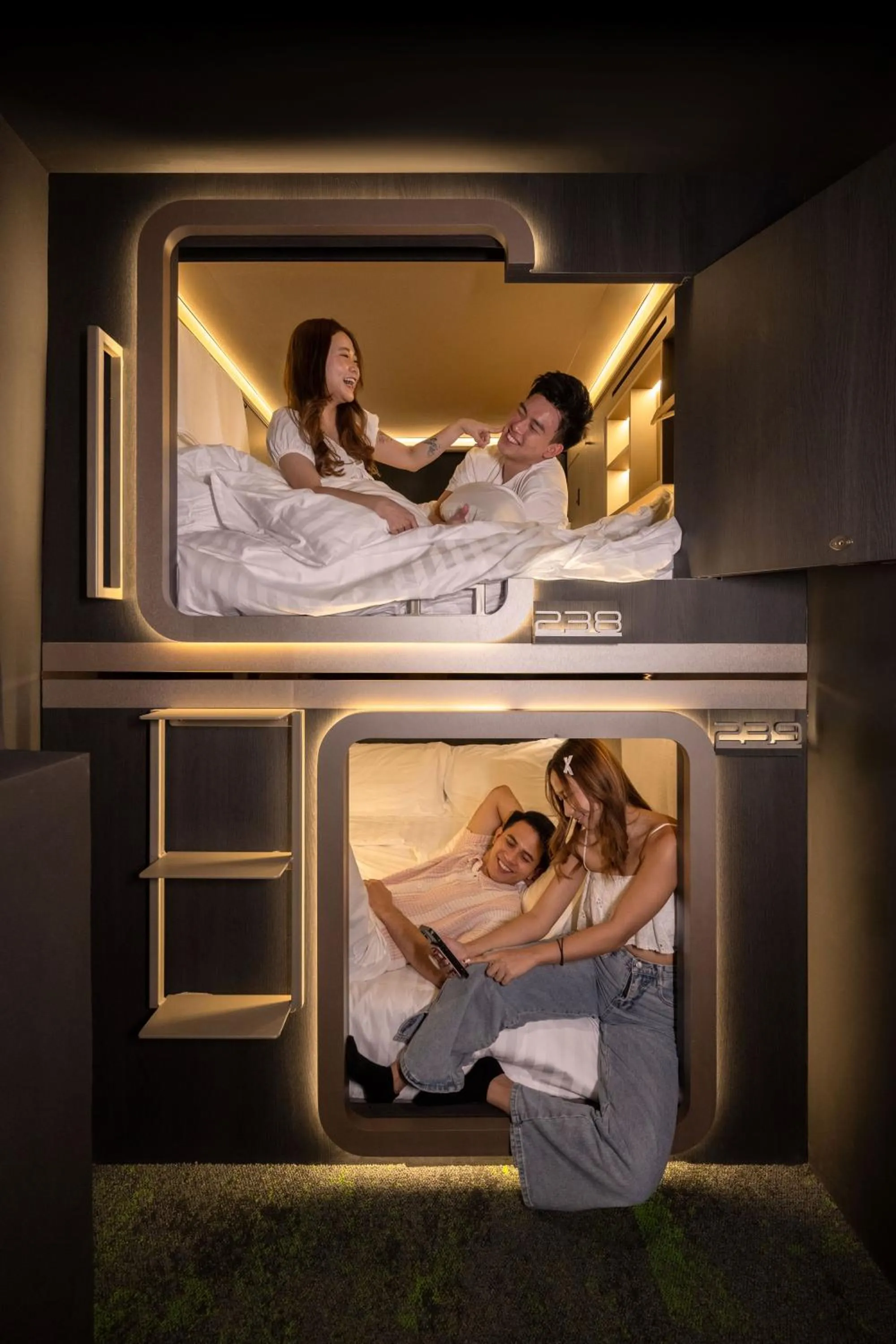 Bed in Cube Social Boutique Capsule Hotel at Boat Quay