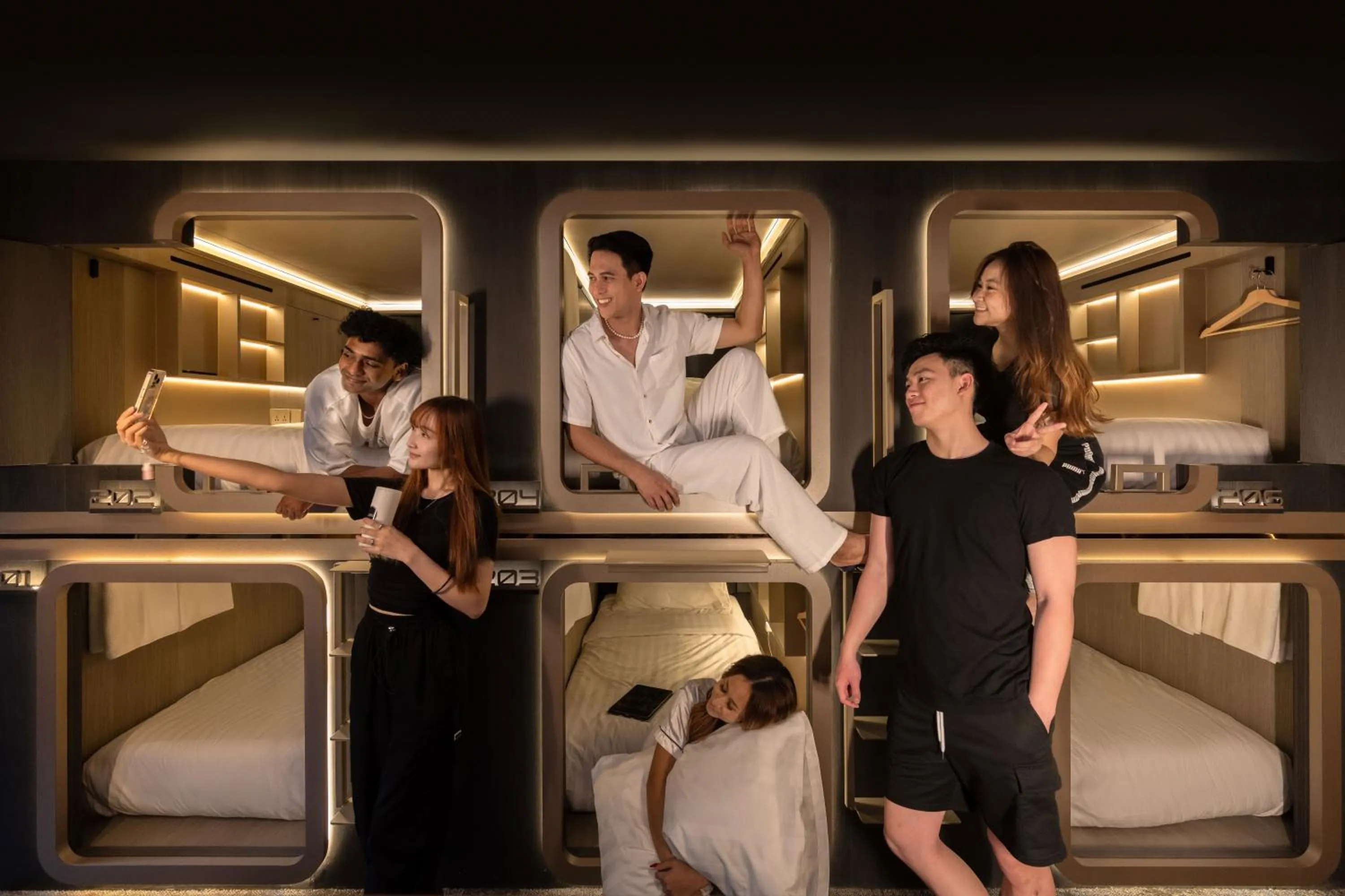 Bedroom in Cube Social Boutique Capsule Hotel at Boat Quay